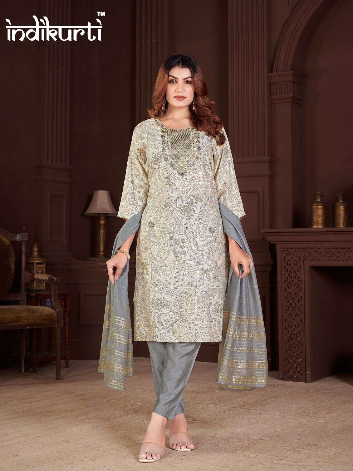 PAYAL VOL-3 BY INDIKURTI IN VERTICAN PRINT WITH FANCY EMBROIDERY WORK