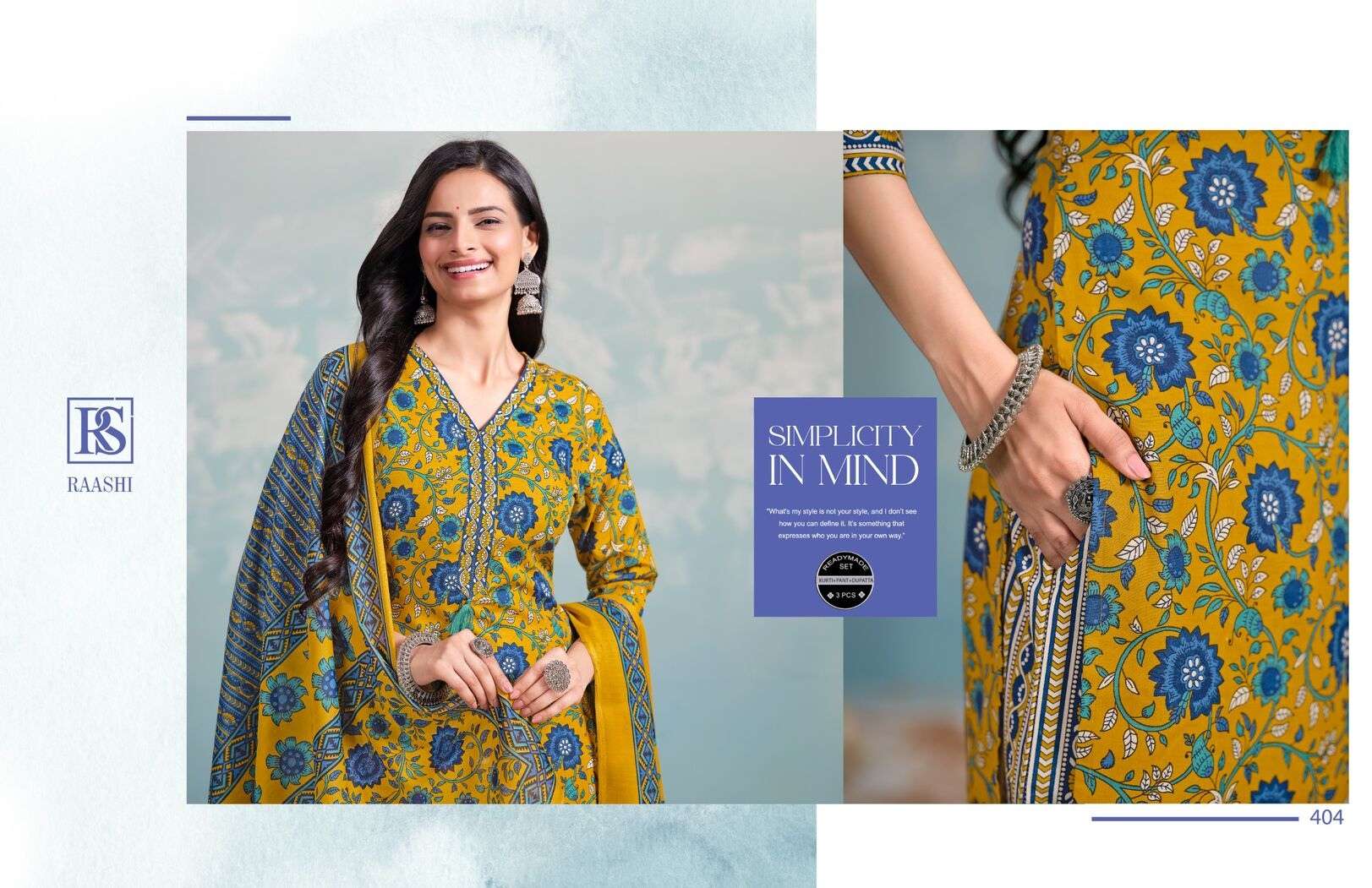 RAASHI BY RANGI SANGI IN COTTON COLLECTION WITH ZARI SEQUENCE HANDWORK KURTI