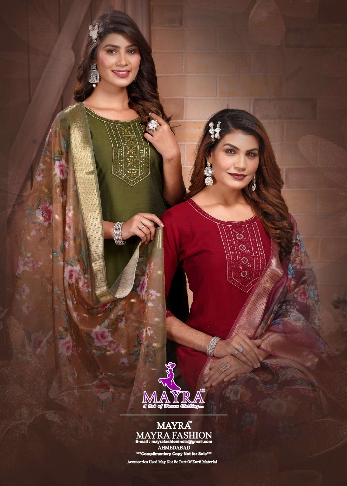 RASHMALI BY MAYRA FASHION IN DOBY WITH SEQUENCE EMBROIDERY WORK WITH STICHING PATTERN