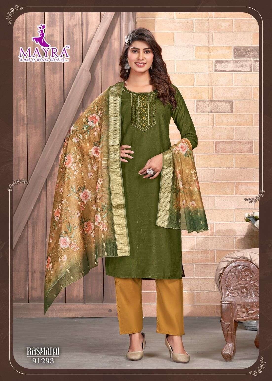 RASHMALI BY MAYRA FASHION IN DOBY WITH SEQUENCE EMBROIDERY WORK WITH STICHING PATTERN