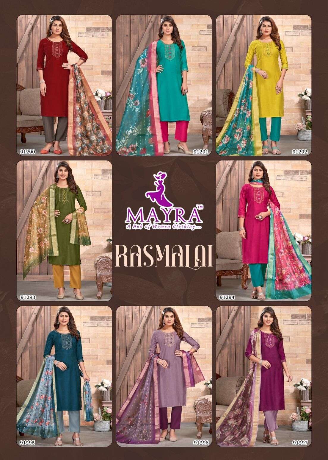 RASHMALI BY MAYRA FASHION IN DOBY WITH SEQUENCE EMBROIDERY WORK WITH STICHING PATTERN