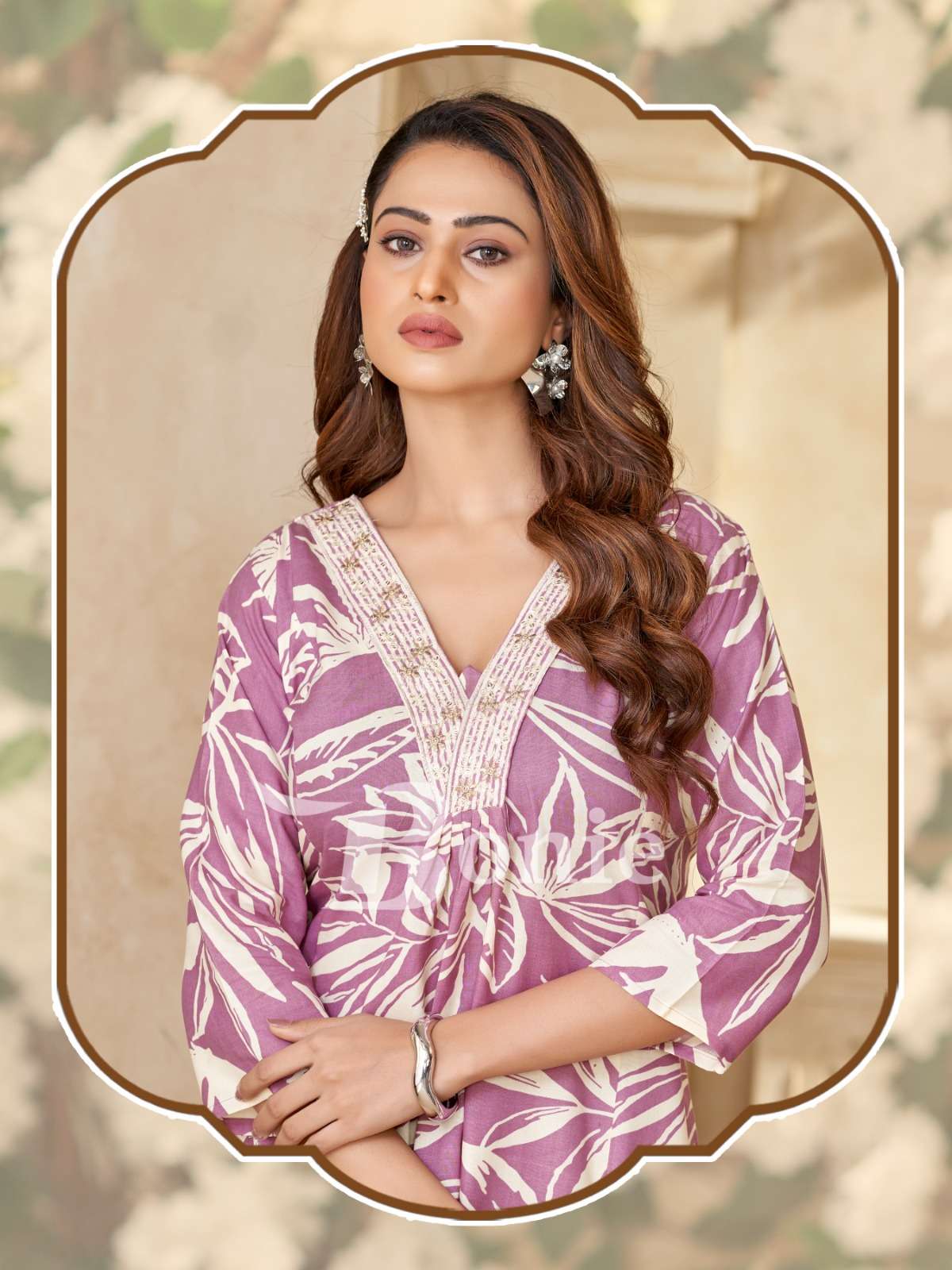RUTVI VOL 1 BY BONIE BRAND IN LIVA PRINTS KURTI PLAZZO WITH EMBROIDERY WORK IN TOP