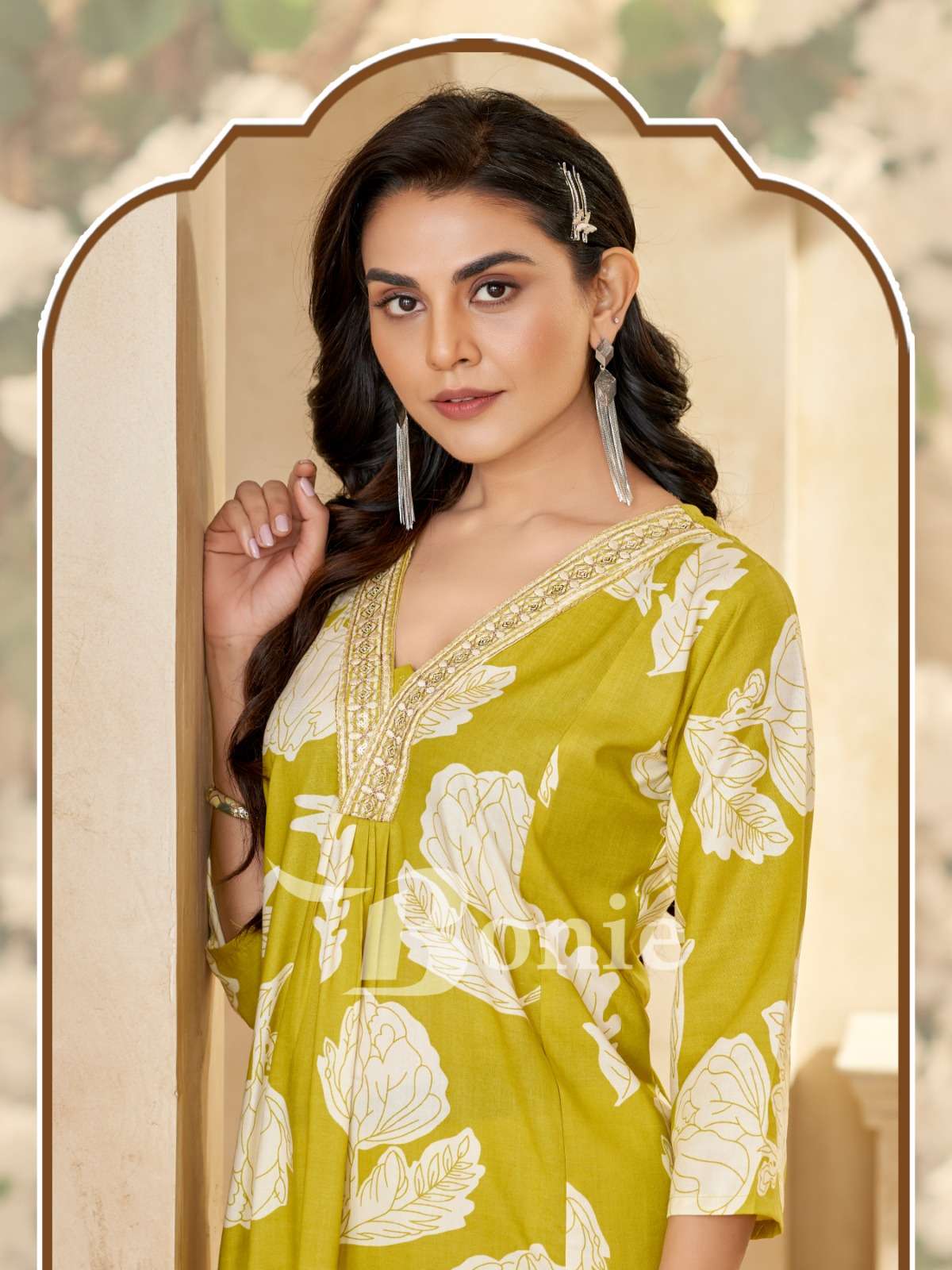 RUTVI VOL 1 BY BONIE BRAND IN LIVA PRINTS KURTI PLAZZO WITH EMBROIDERY WORK IN TOP