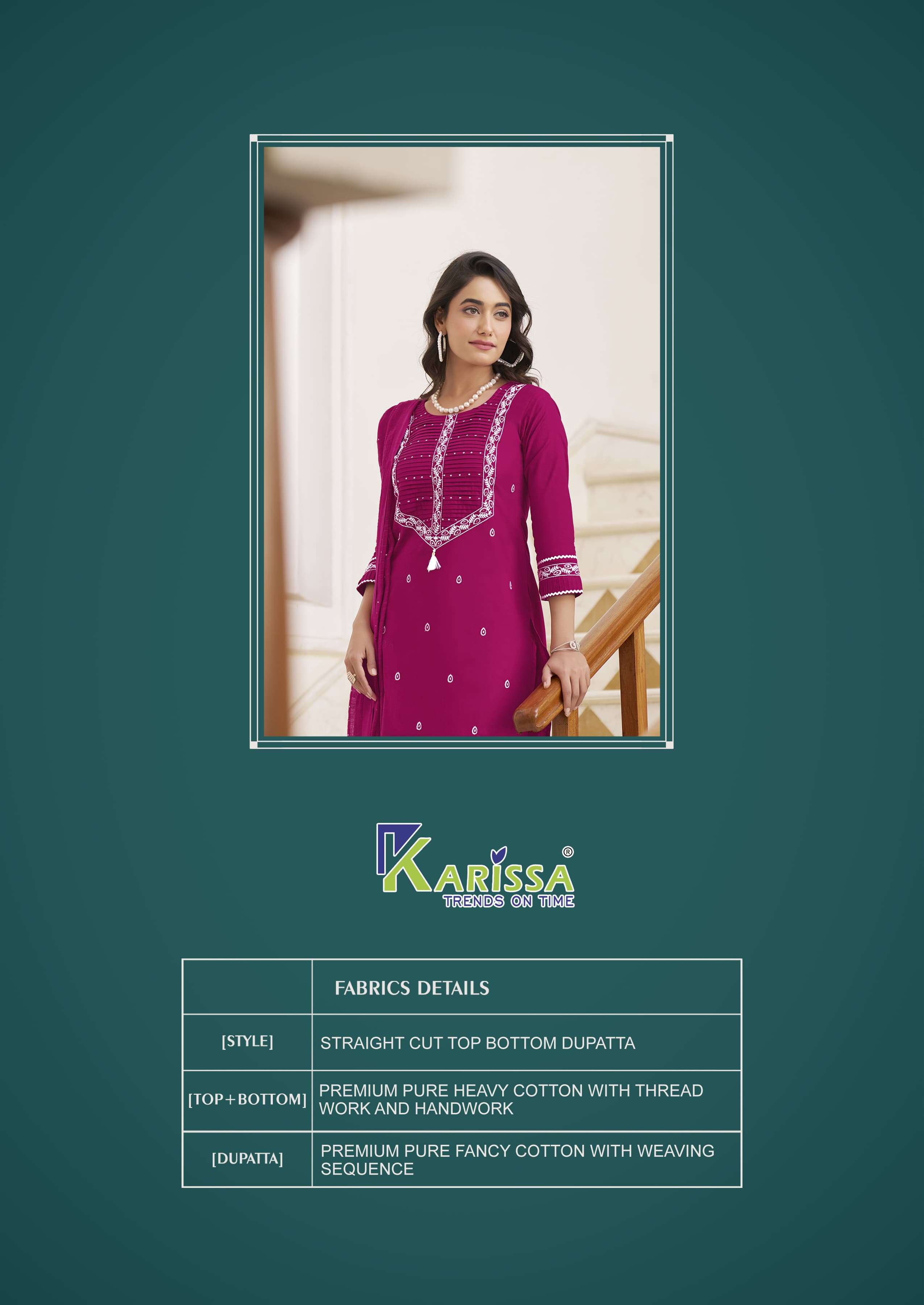 SAMAIRA BY KARISSA IN PREMIUM PURE HEAVY COTTON WITH THREAD WORK