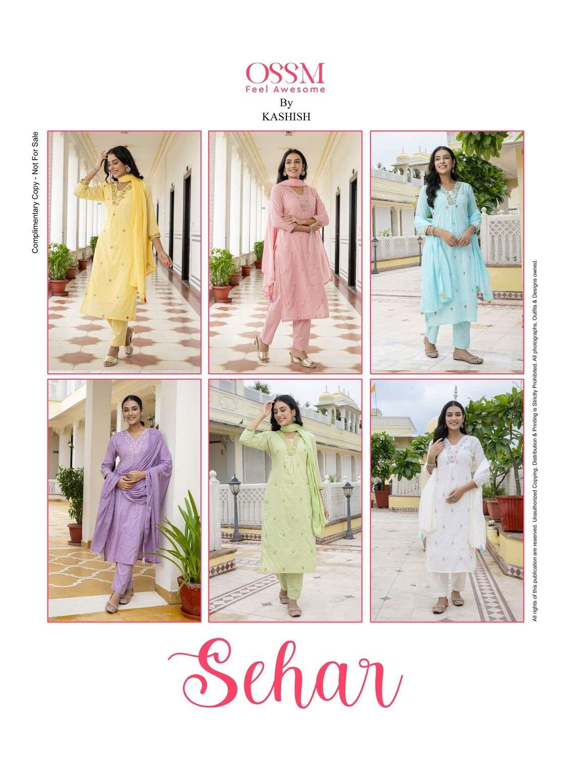 SEHAR BY OSSM IN PURE COTTON JACQUARD DOBBY WITH HEAVY EMBROIDERY SUMMER COLLECTION