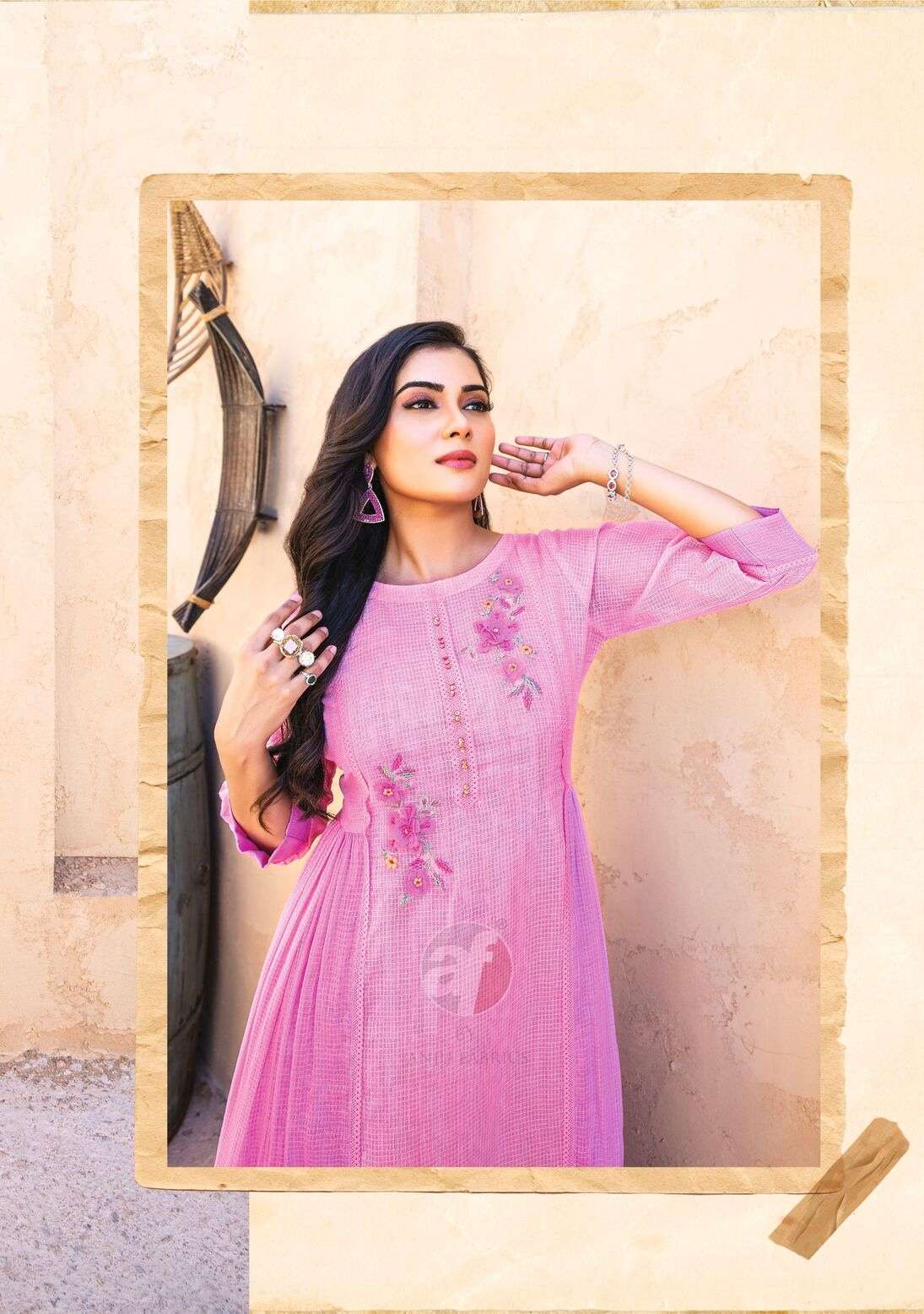 STATUS VOL-2 BY ANJU FABRICS IN KOTA CHECKS WITH PURE HAND WORK DESIGNER TWO PIECE