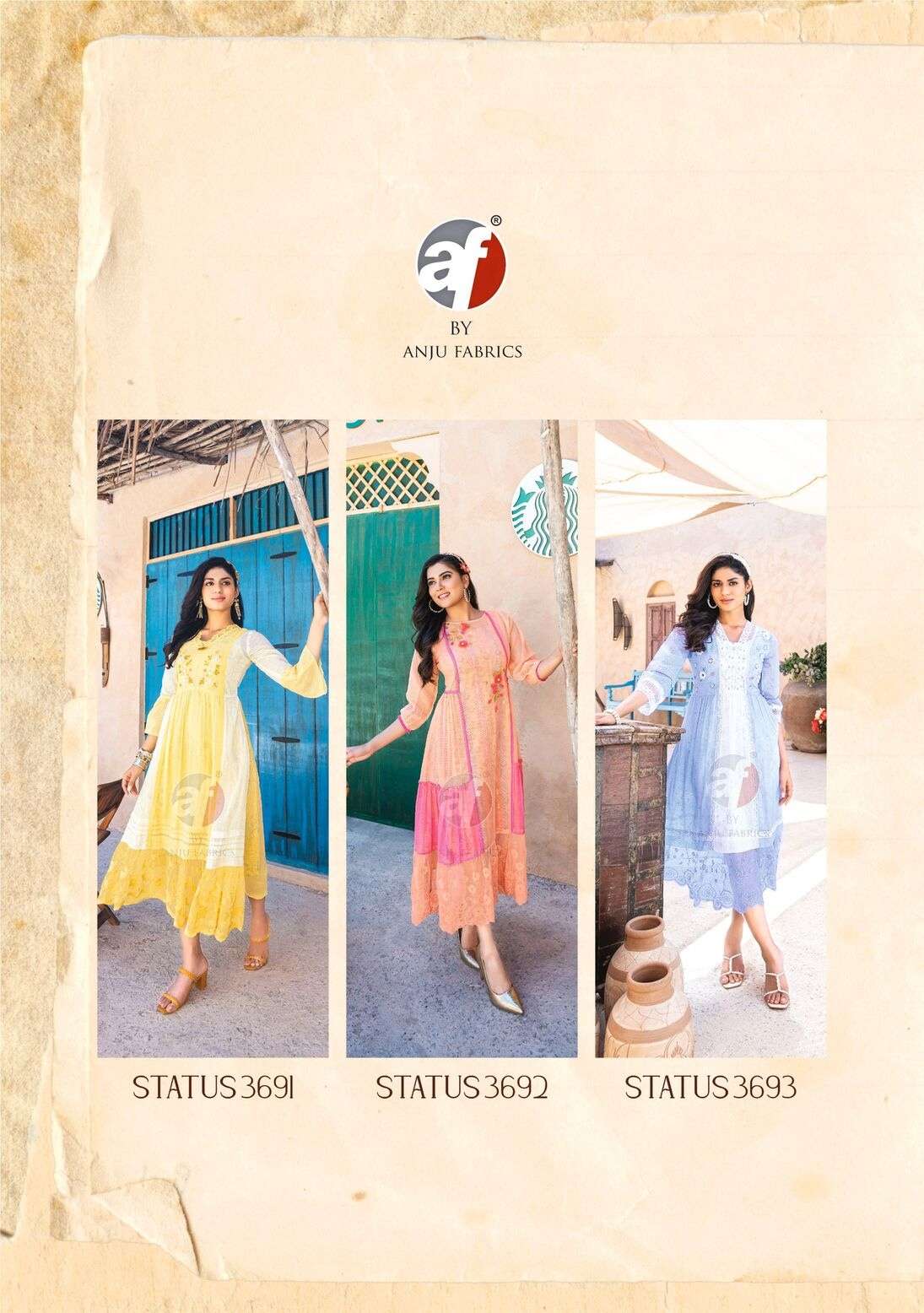 STATUS VOL-2 BY ANJU FABRICS IN KOTA CHECKS WITH PURE HAND WORK DESIGNER TWO PIECE