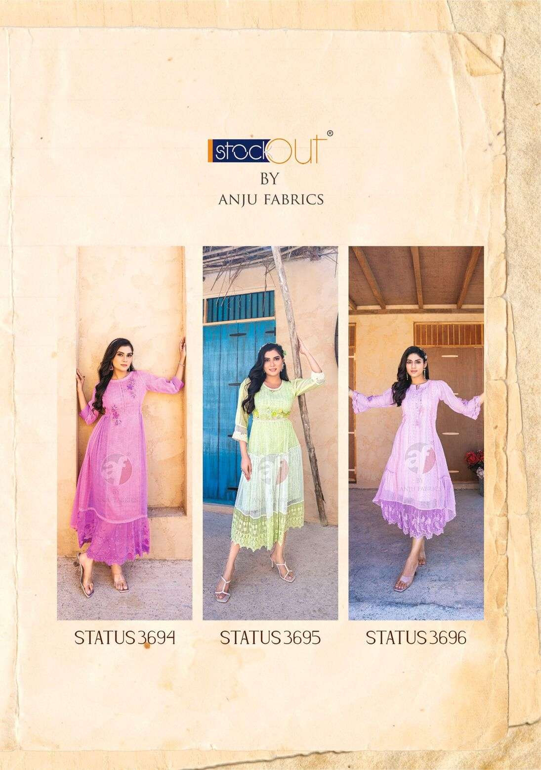 STATUS VOL-2 BY ANJU FABRICS IN KOTA CHECKS WITH PURE HAND WORK DESIGNER TWO PIECE