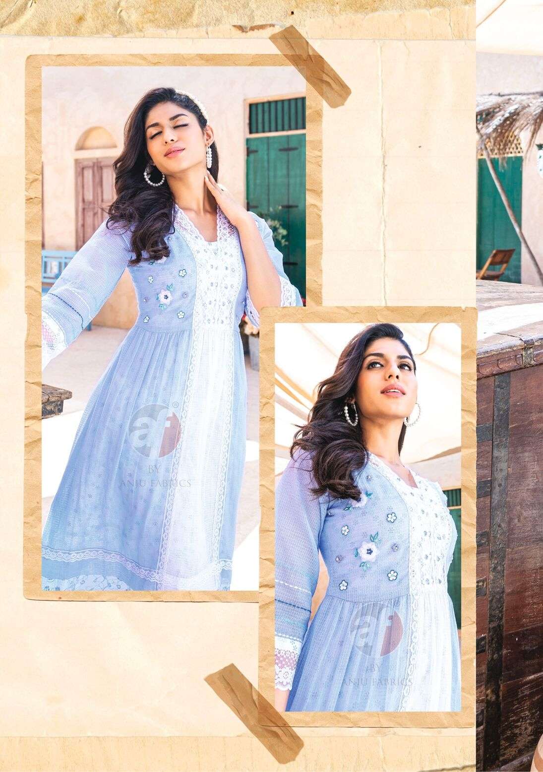 STATUS VOL-2 BY ANJU FABRICS IN KOTA CHECKS WITH PURE HAND WORK DESIGNER TWO PIECE