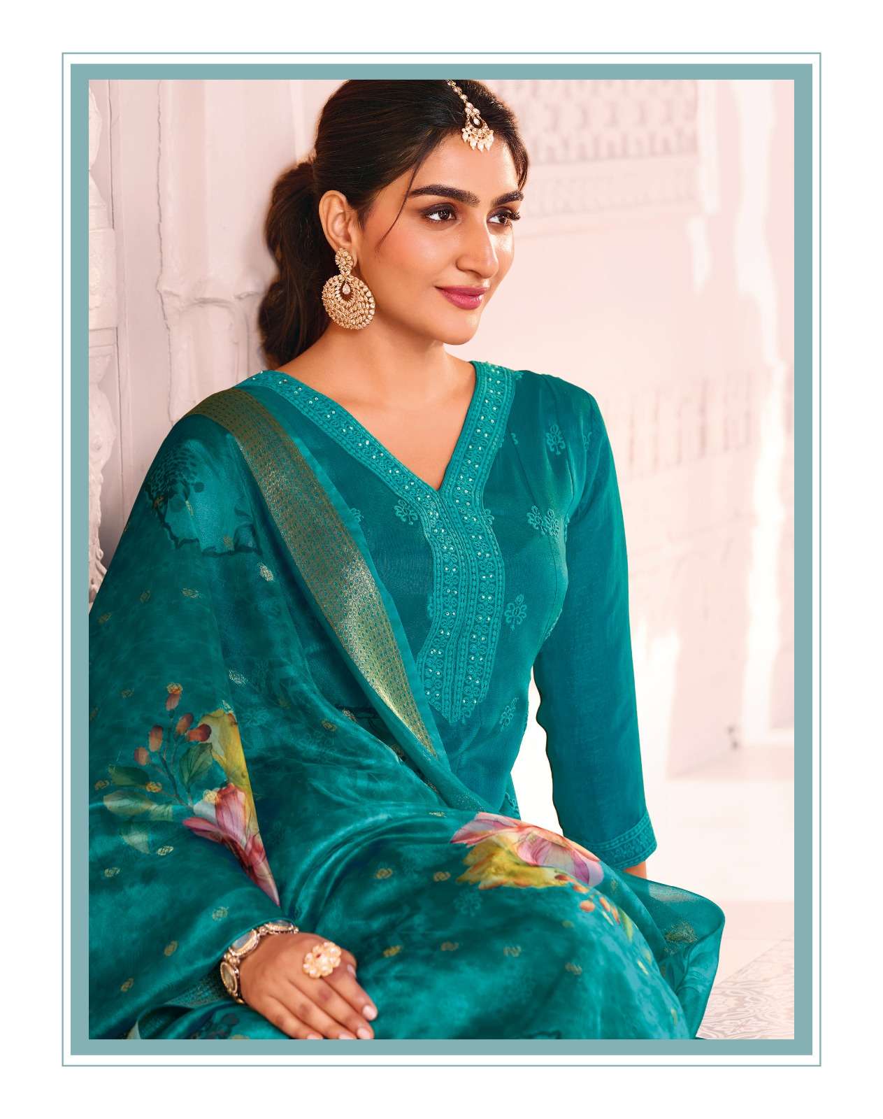 ZARA VOL 2 BY RADHIKA LIFE STYLE IN VICHITRA SILK WITH CHIFLI HANDWORK AND DIGITAL PRINT DUPPATA