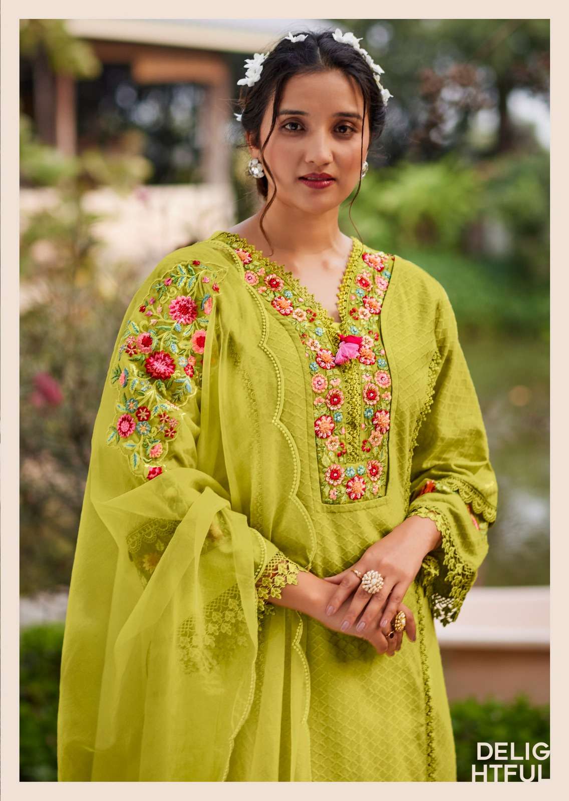 AMAYA BY PRM INDIA IN PURE COTTON WITH DESIGNER EMBROIDERED WORK WITH HANDWORK