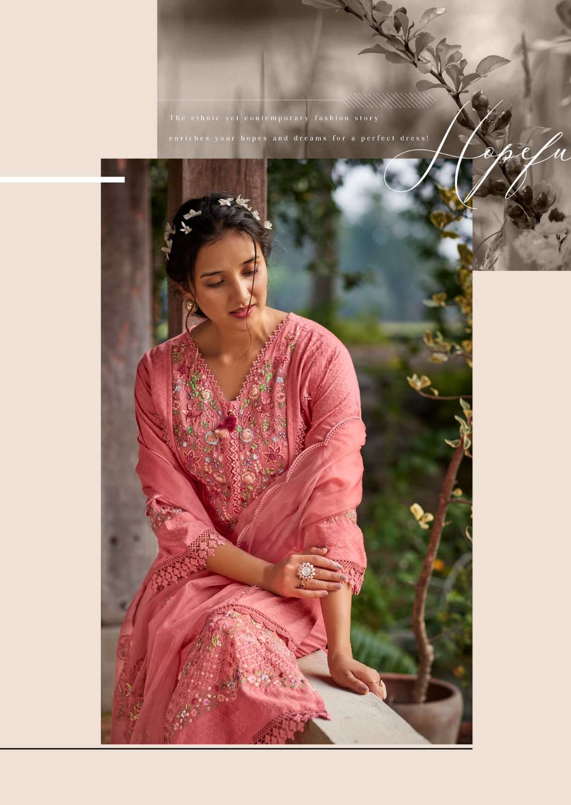 AMAYA BY PRM INDIA IN PURE COTTON WITH DESIGNER EMBROIDERED WORK WITH HANDWORK