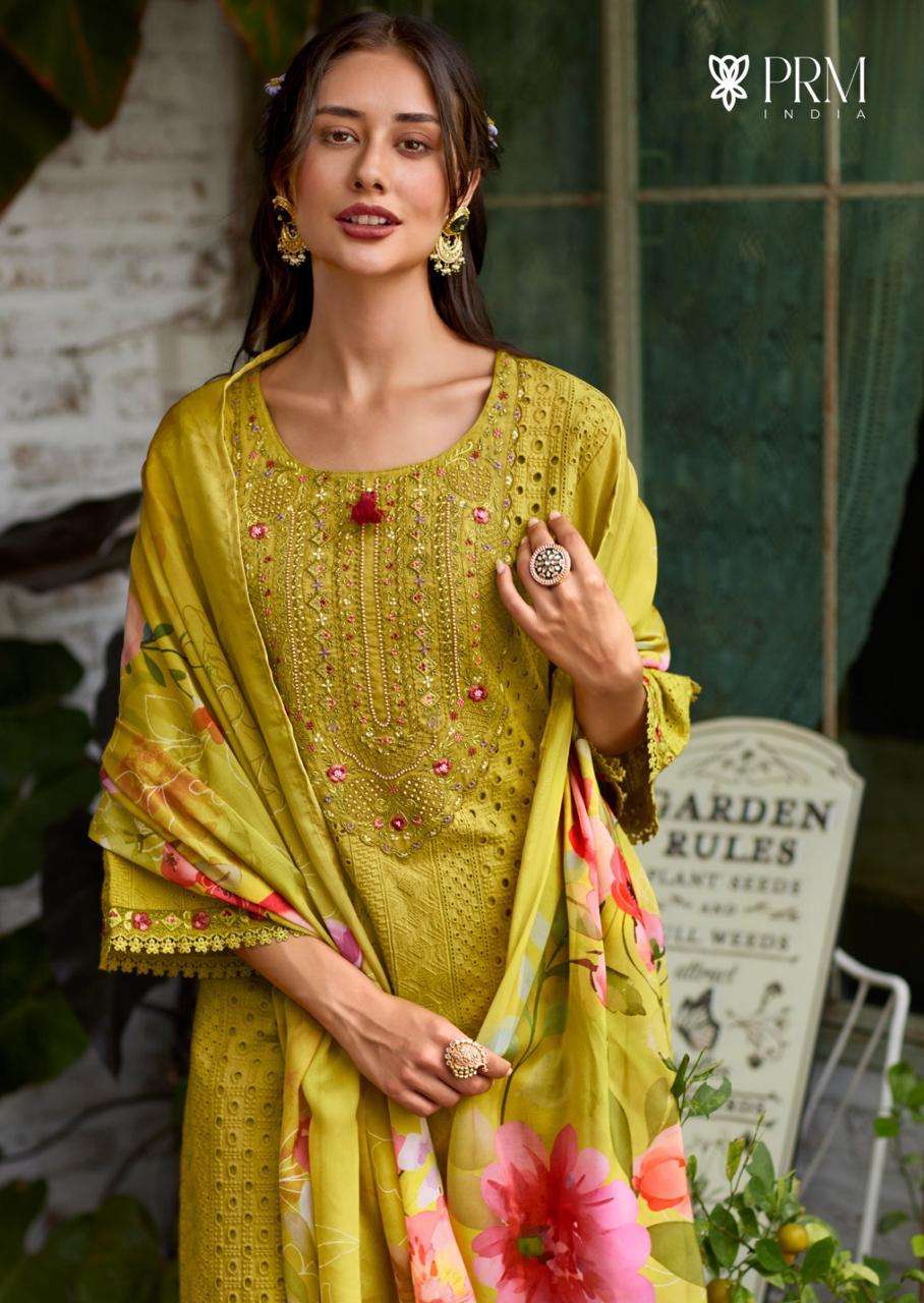 BE-KHUDI BY PRM INDIA IN PURE COTTON SHIFLI WITH DESIGNER EMBROIDERED WORK 