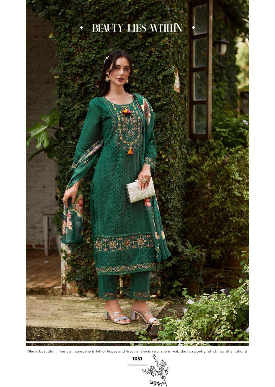 BE-KHUDI BY PRM INDIA IN PURE COTTON SHIFLI WITH DESIGNER EMBROIDERED WORK 