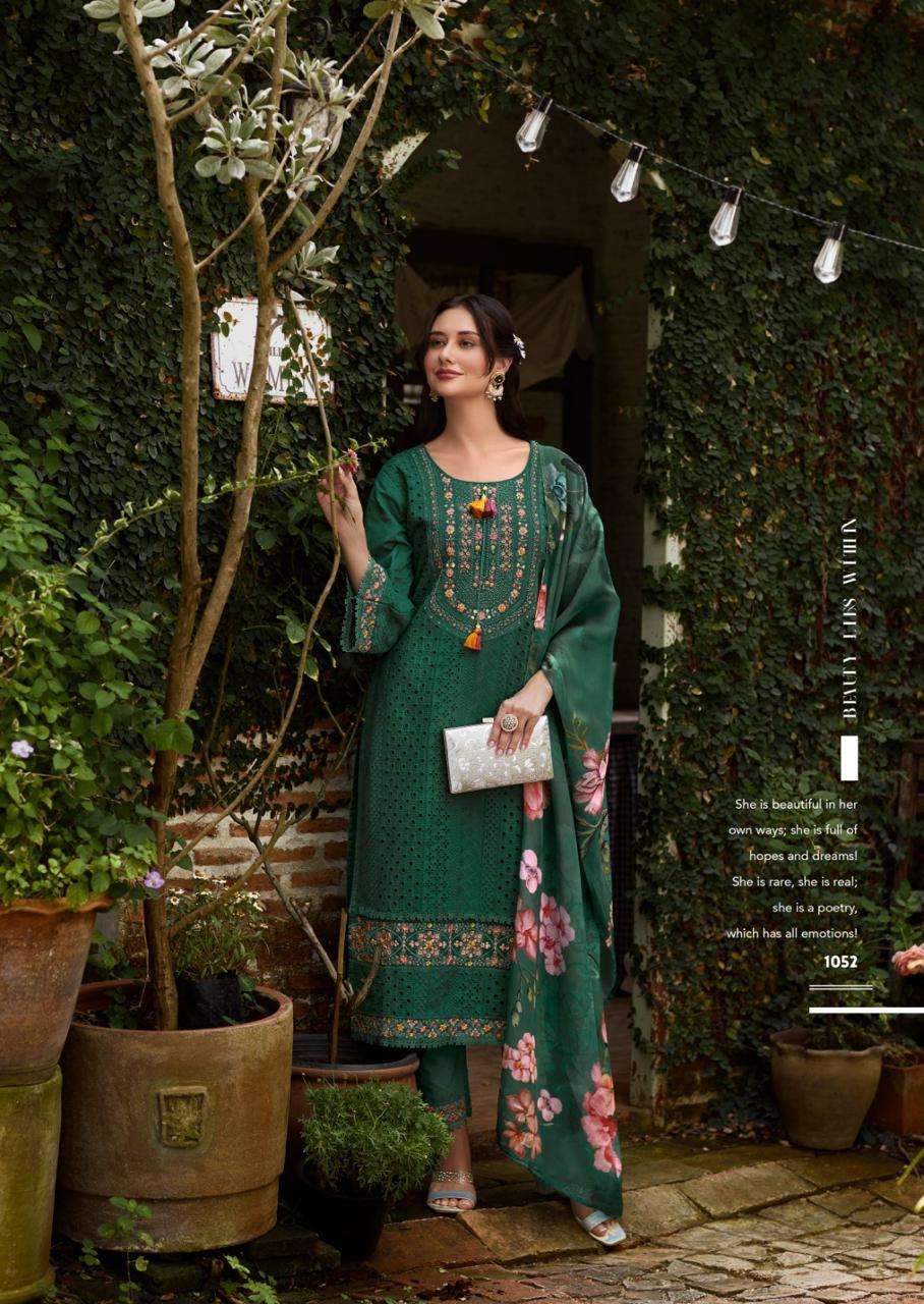 BE-KHUDI BY PRM INDIA IN PURE COTTON SHIFLI WITH DESIGNER EMBROIDERED WORK 