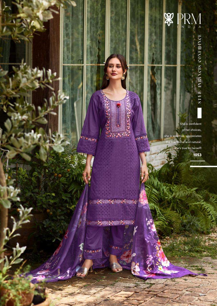 BE-KHUDI BY PRM INDIA IN PURE COTTON SHIFLI WITH DESIGNER EMBROIDERED WORK 