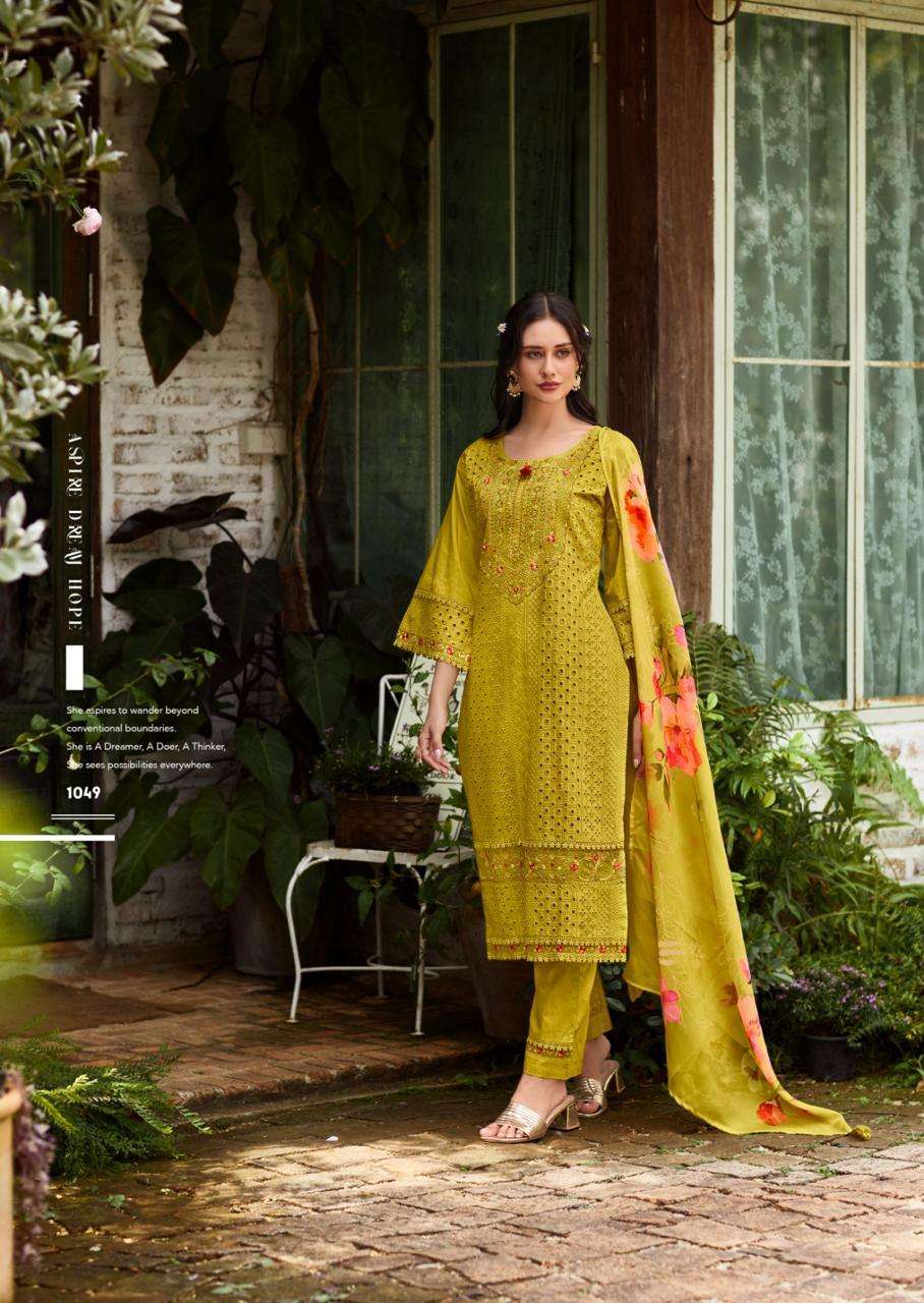 BE-KHUDI BY PRM INDIA IN PURE COTTON SHIFLI WITH DESIGNER EMBROIDERED WORK 