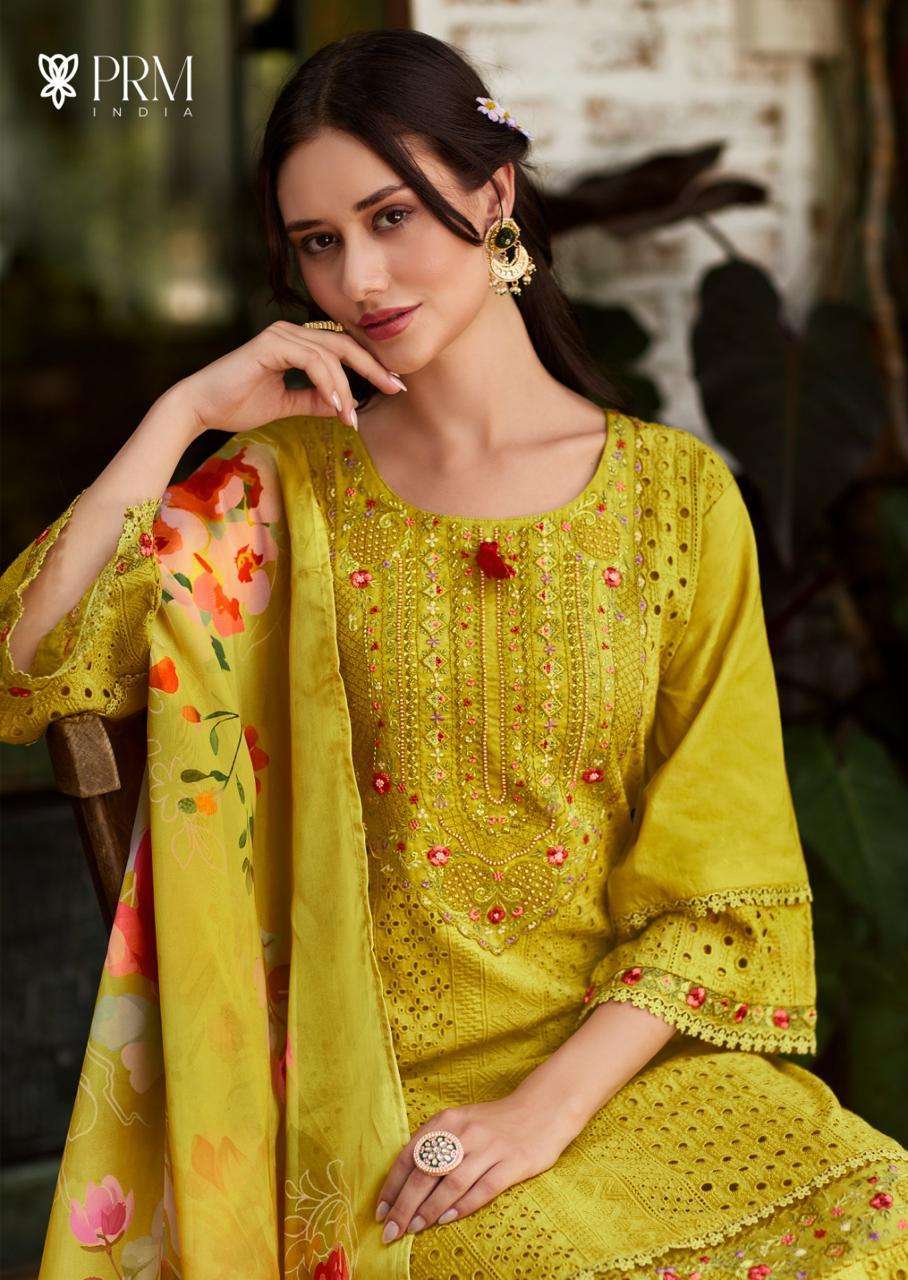 BE-KHUDI BY PRM INDIA IN PURE COTTON SHIFLI WITH DESIGNER EMBROIDERED WORK 