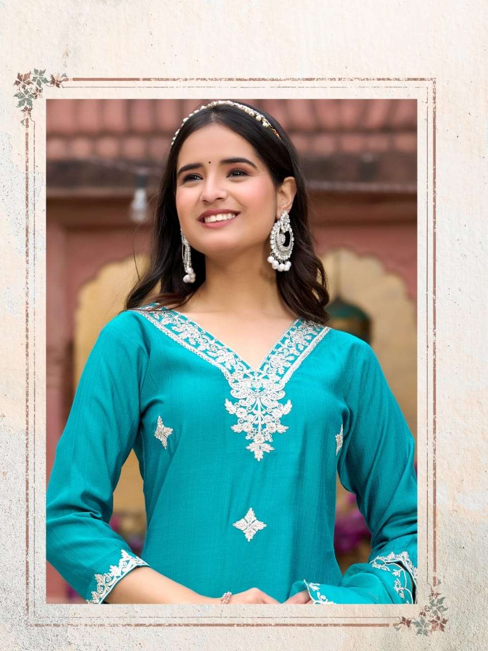 BELL BOTTOM BY VAZI FASHION IN VERTICAL WITH FANCY CORD WORK CO-ORD SET WITH DUPATTA