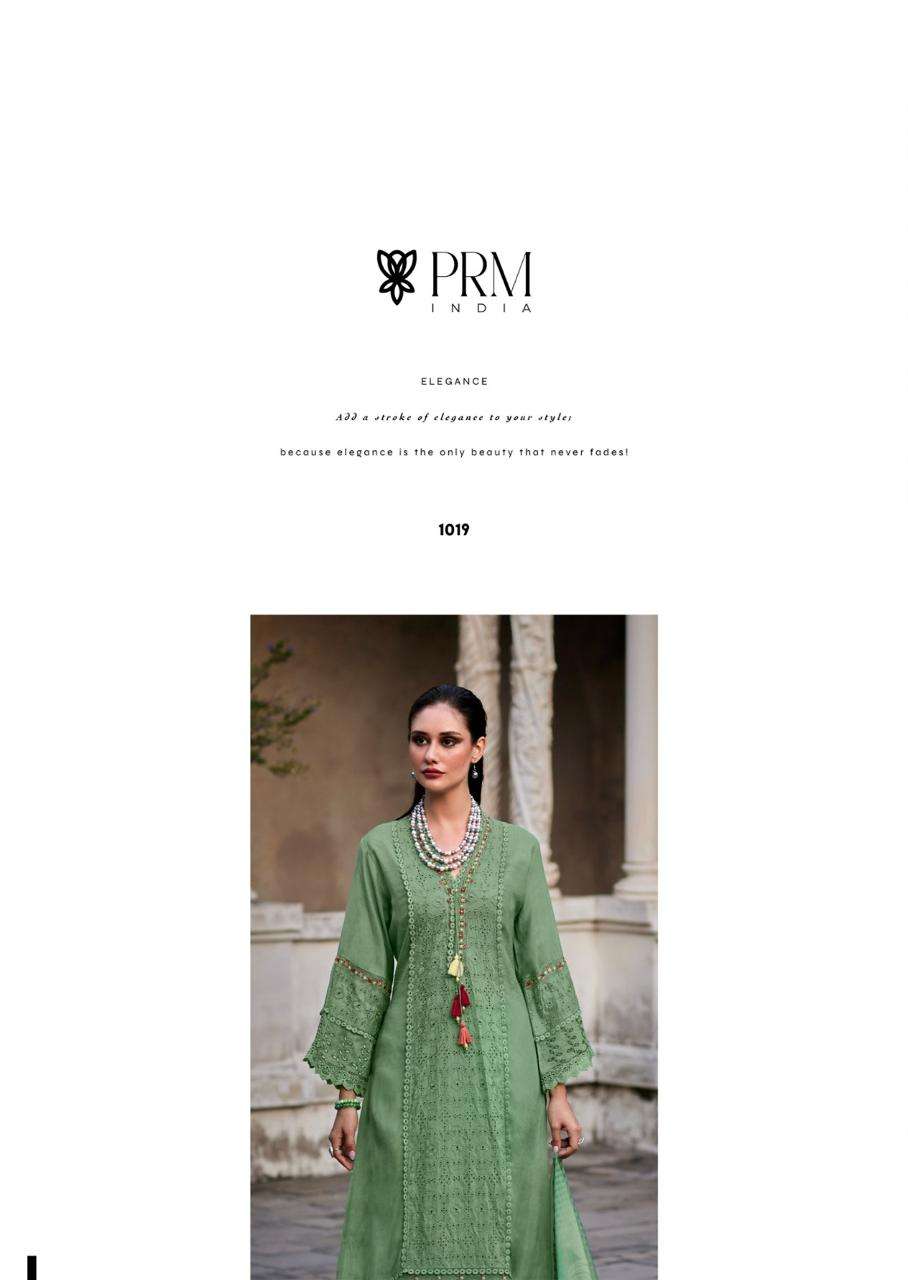 BRI-ELLE BY PRM INDIA IN PURE MUSLIN WITH DESIGNER EMBROIDERED WORK SUMMER COLLECTION