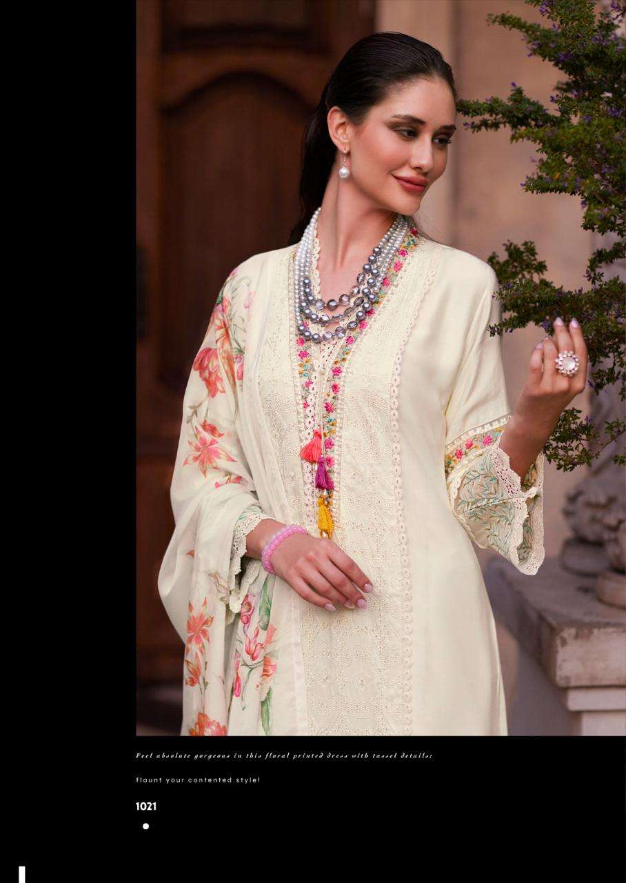 BRI-ELLE BY PRM INDIA IN PURE MUSLIN WITH DESIGNER EMBROIDERED WORK SUMMER COLLECTION