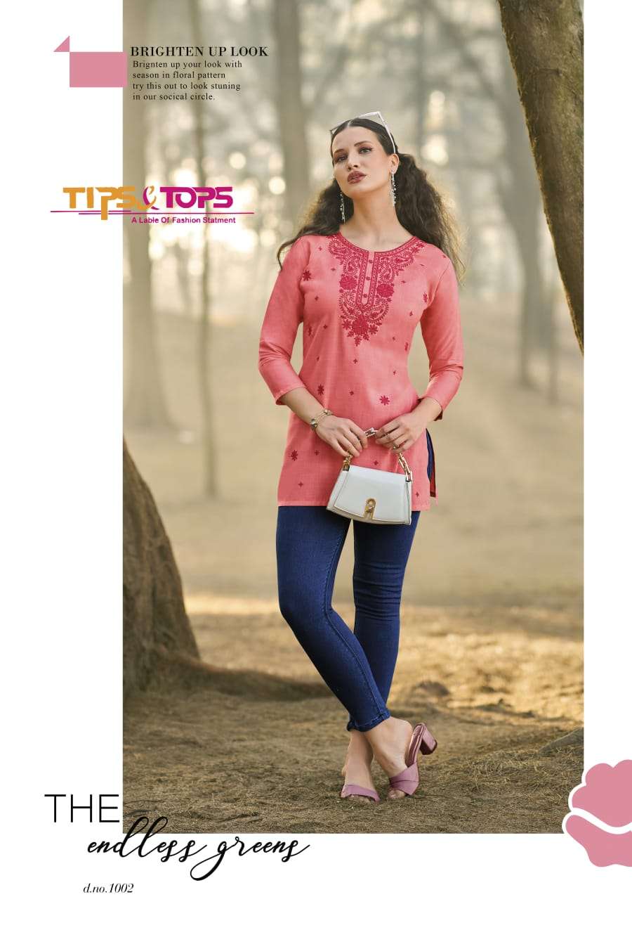 COLORS VOL :-5 BY TIPS & TOPS IN HEAVY RAYON SLAB WITH EMBROIDERY FANCY SHORT TOPS