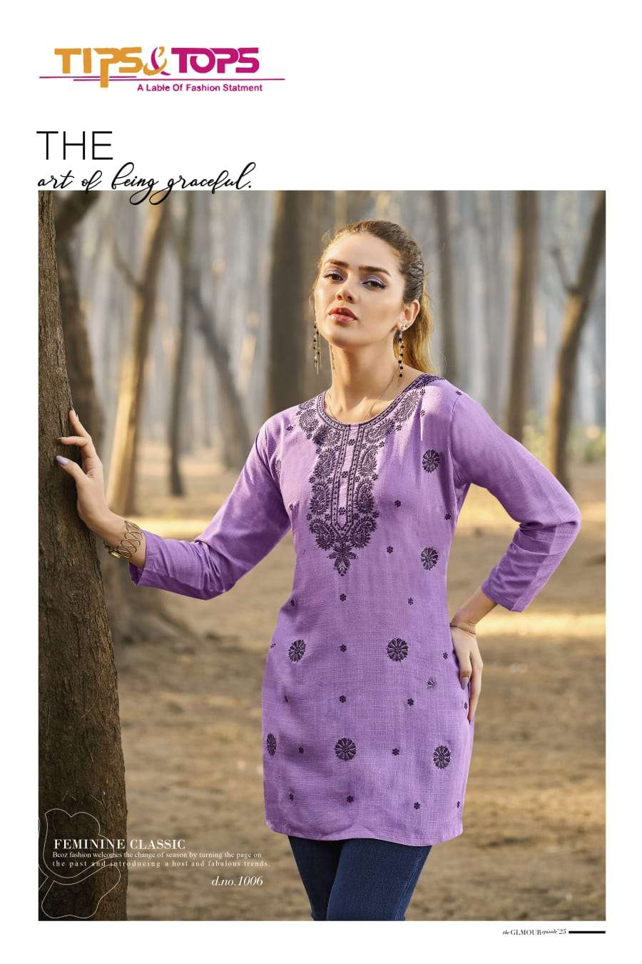 COLORS VOL :-5 BY TIPS & TOPS IN HEAVY RAYON SLAB WITH EMBROIDERY FANCY SHORT TOPS