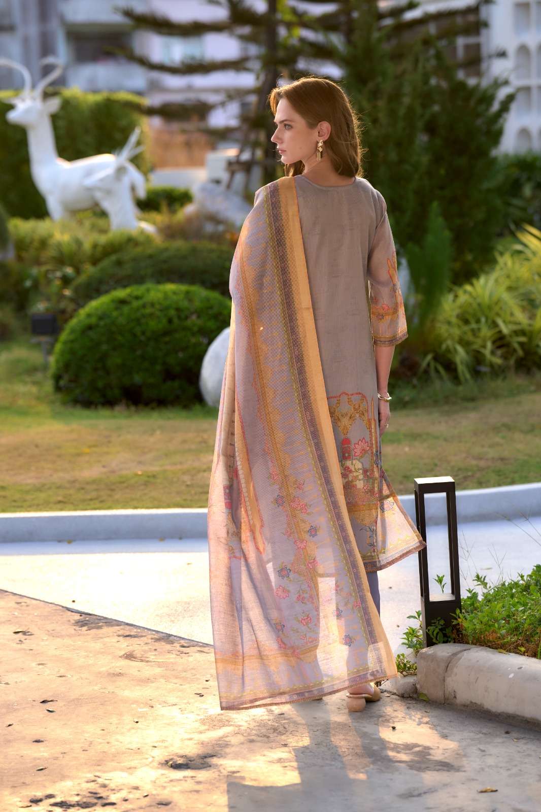 D.NO :- RY-2060 BY TEXOFAB IN SILK BLEND AS PER IMAGE WITH EMBROIDERY 