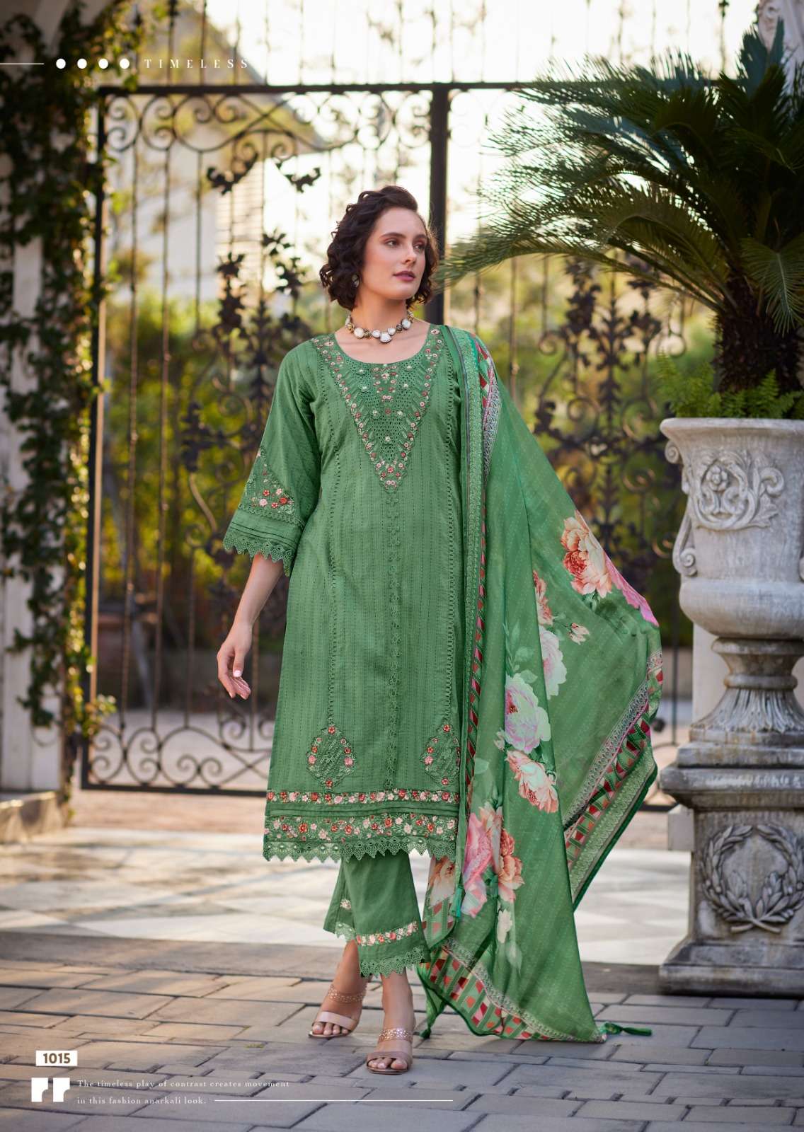 EIRA BY PRM INDIA IN PURE COTTON WITH DESIGNER EMBROIDERES WORK WITH HANDWORK