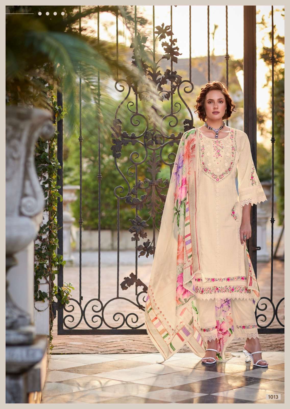 EIRA BY PRM INDIA IN PURE COTTON WITH DESIGNER EMBROIDERES WORK WITH HANDWORK