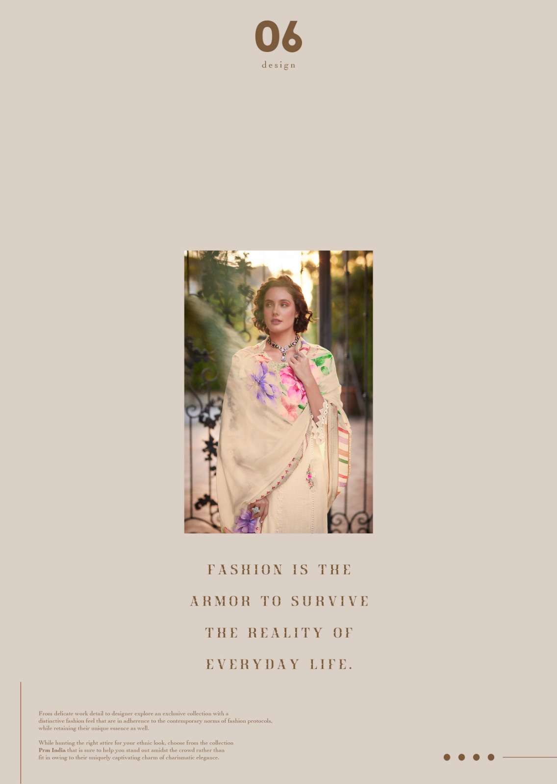 EIRA BY PRM INDIA IN PURE COTTON WITH DESIGNER EMBROIDERES WORK WITH HANDWORK