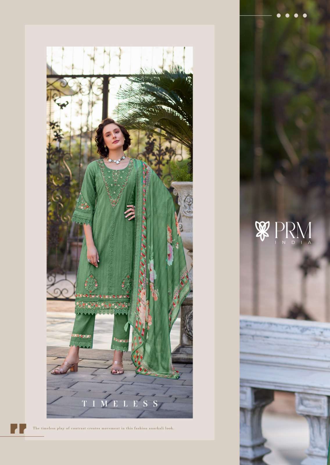 EIRA BY PRM INDIA IN PURE COTTON WITH DESIGNER EMBROIDERES WORK WITH HANDWORK