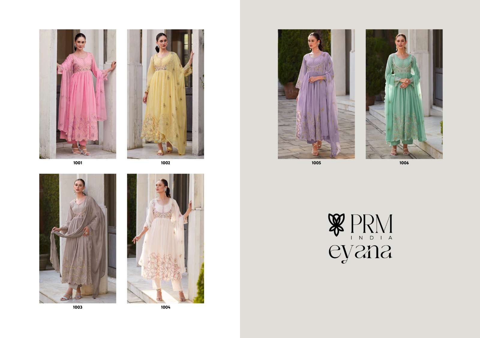 EYANA BY PRM INDIA IN PURE MAL WITH DESIGNER EMBROIDERED WORK WITH HANDWORK