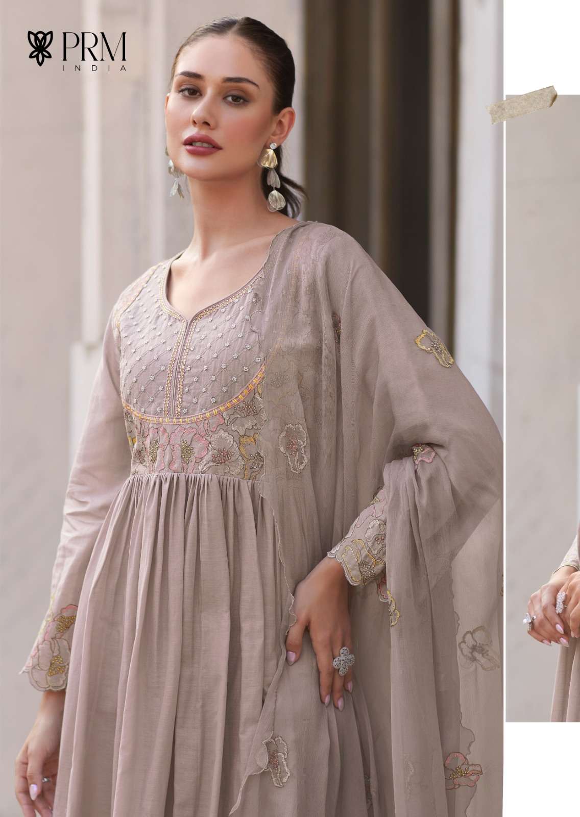 EYANA BY PRM INDIA IN PURE MAL WITH DESIGNER EMBROIDERED WORK WITH HANDWORK