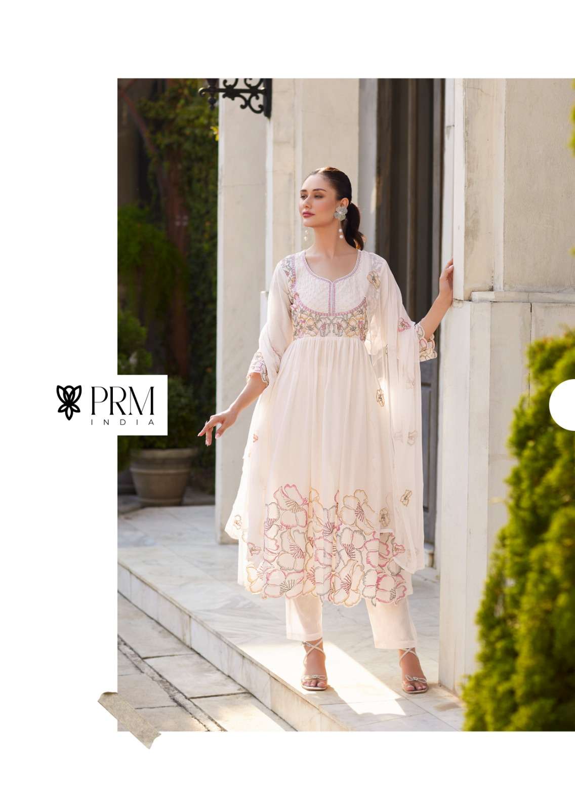 EYANA BY PRM INDIA IN PURE MAL WITH DESIGNER EMBROIDERED WORK WITH HANDWORK
