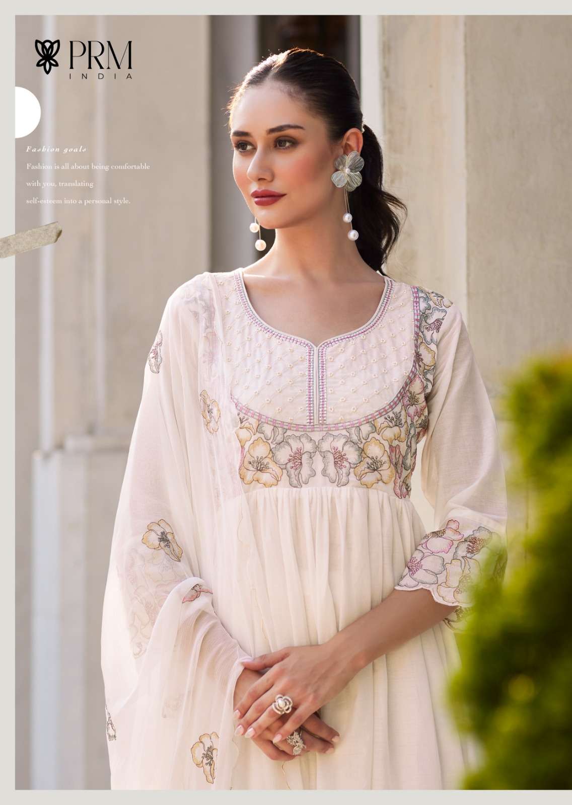 EYANA BY PRM INDIA IN PURE MAL WITH DESIGNER EMBROIDERED WORK WITH HANDWORK