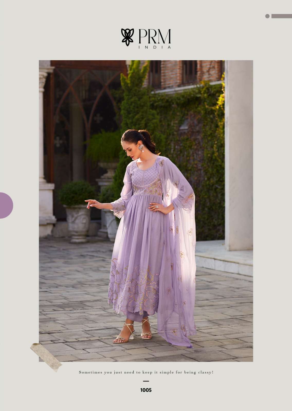 EYANA BY PRM INDIA IN PURE MAL WITH DESIGNER EMBROIDERED WORK WITH HANDWORK