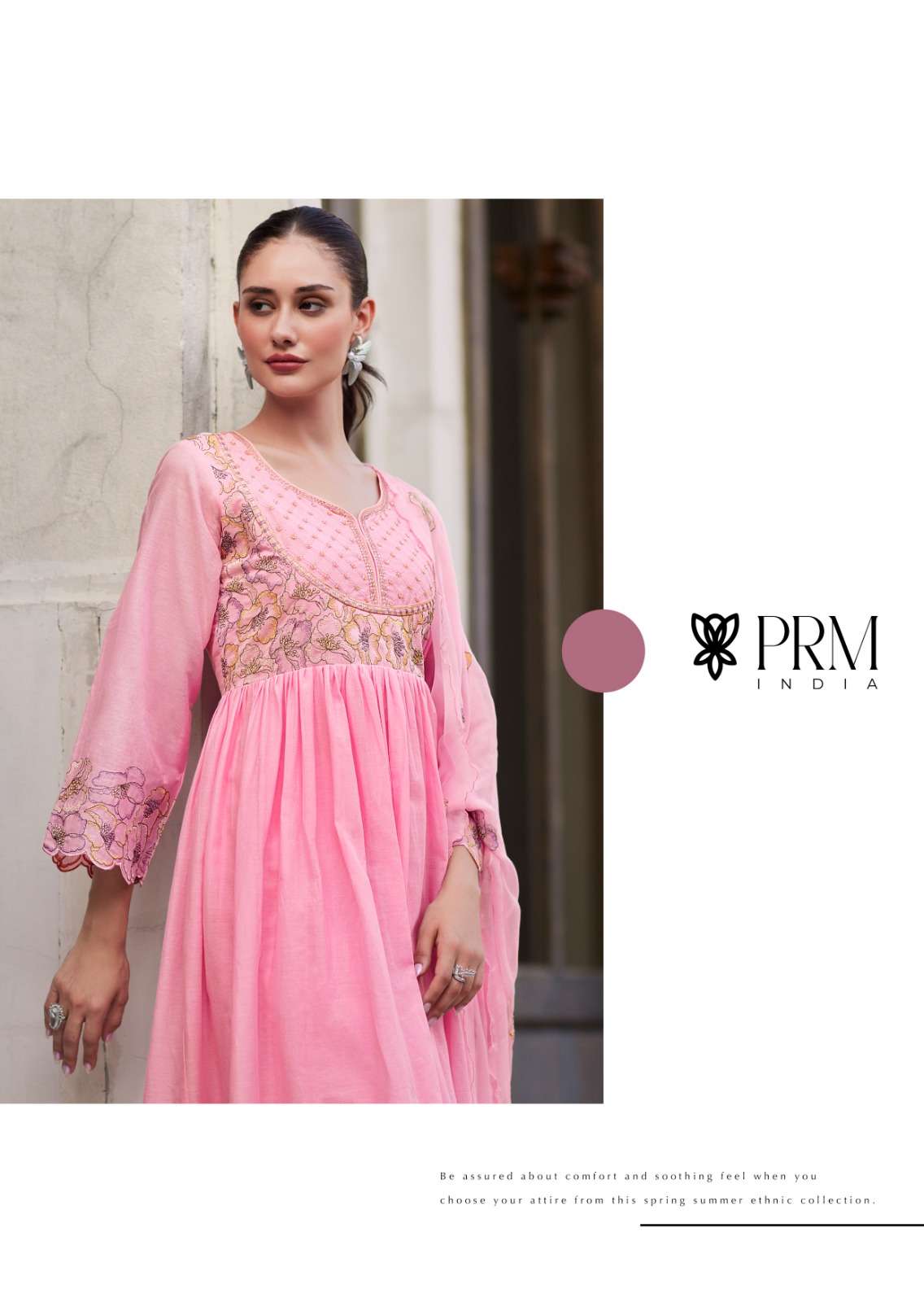 EYANA BY PRM INDIA IN PURE MAL WITH DESIGNER EMBROIDERED WORK WITH HANDWORK
