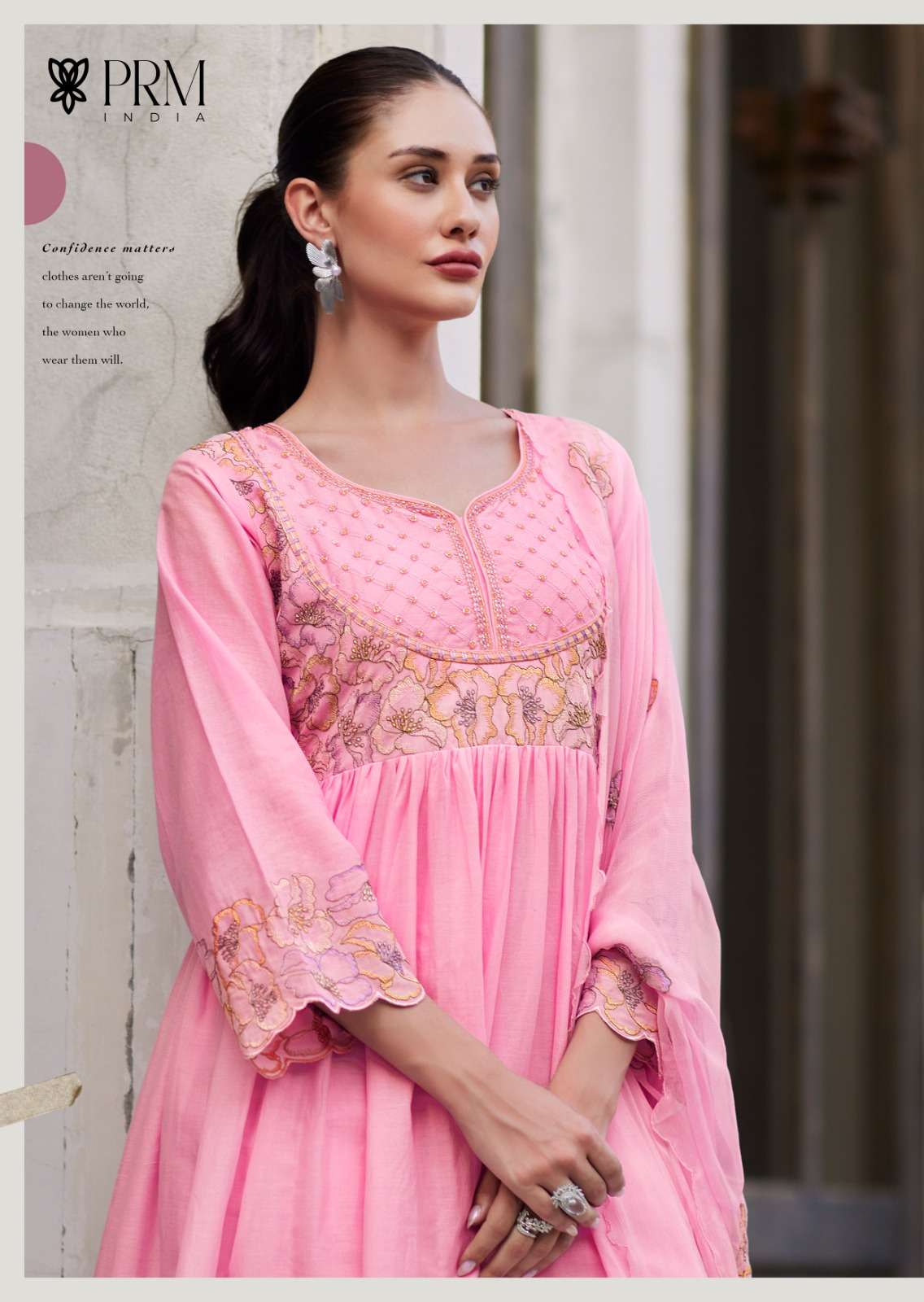 EYANA BY PRM INDIA IN PURE MAL WITH DESIGNER EMBROIDERED WORK WITH HANDWORK
