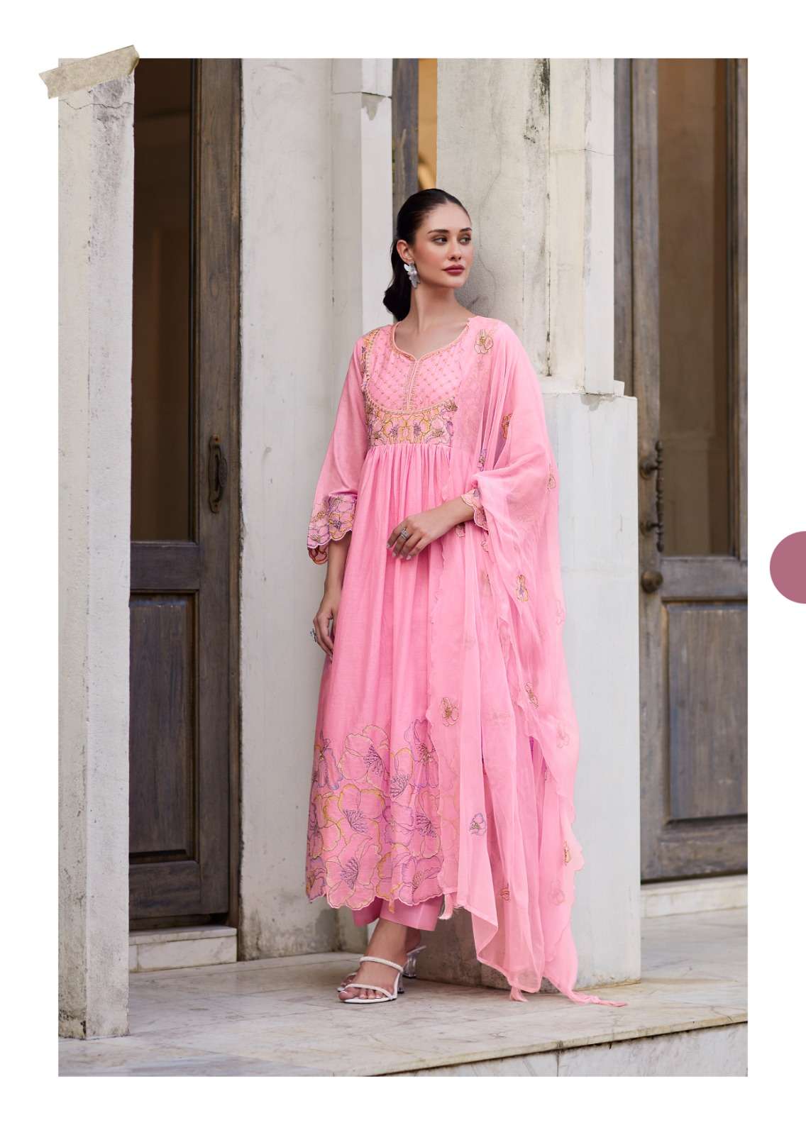 EYANA BY PRM INDIA IN PURE MAL WITH DESIGNER EMBROIDERED WORK WITH HANDWORK