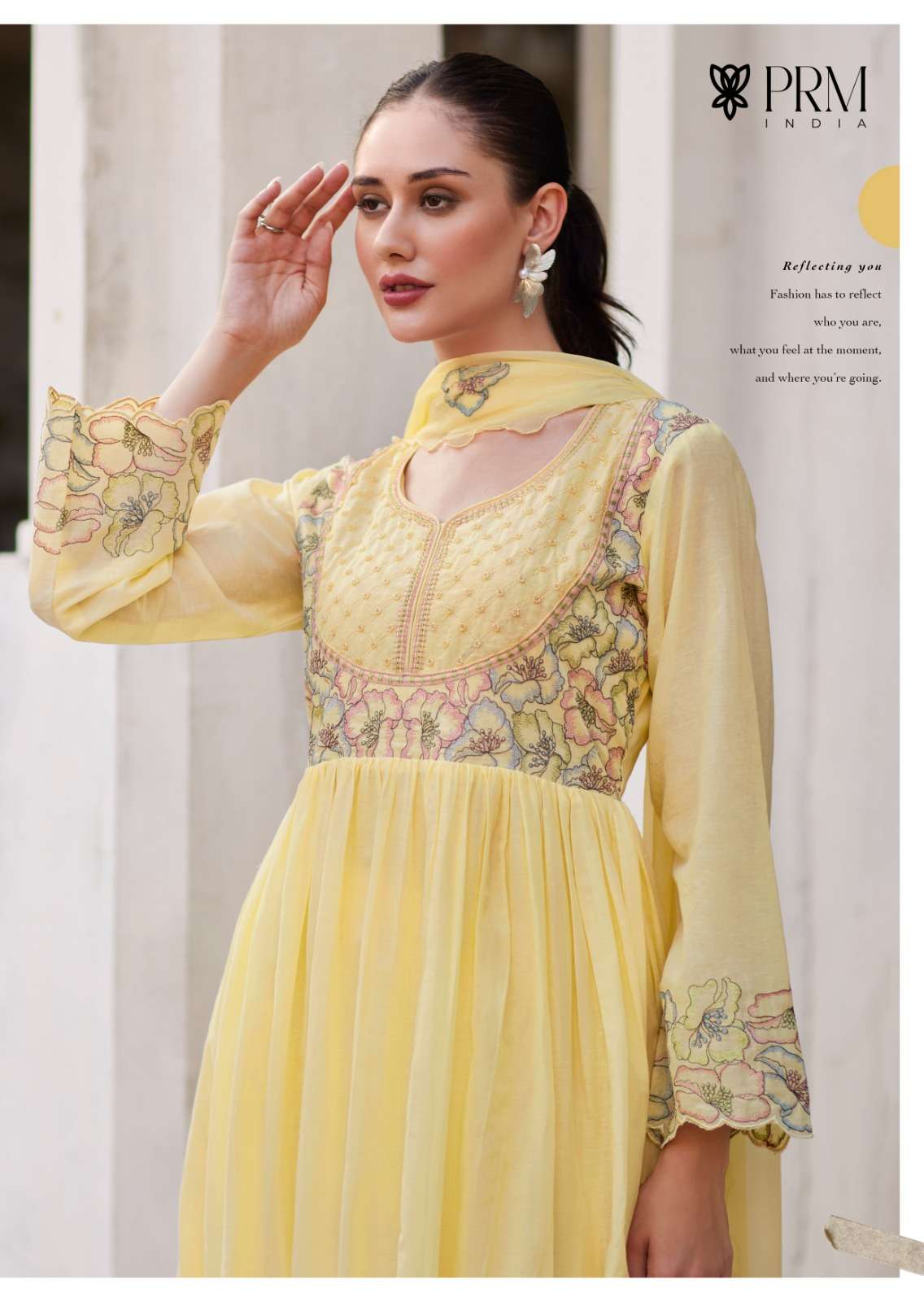EYANA BY PRM INDIA IN PURE MAL WITH DESIGNER EMBROIDERED WORK WITH HANDWORK