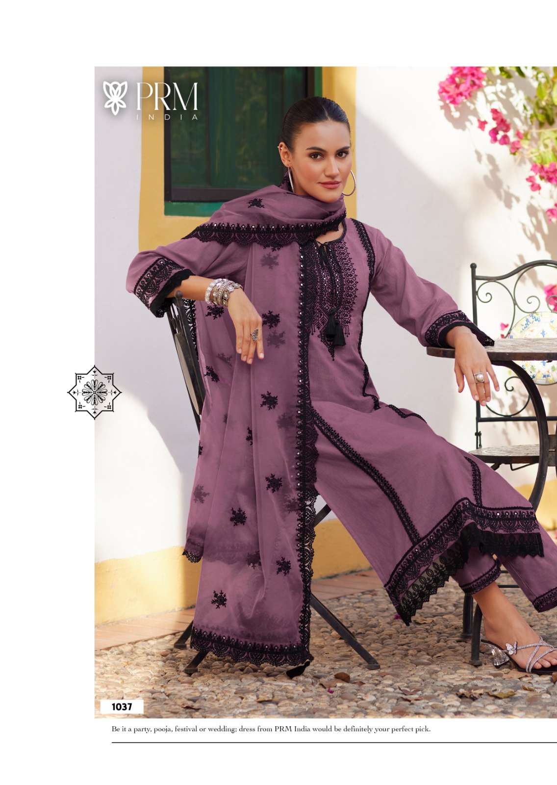 HELIA BY PRM INDIA IN PURE COTTON PETTERN WITH DESIGNER EMBROIDERED WORK WITH HANDWORK