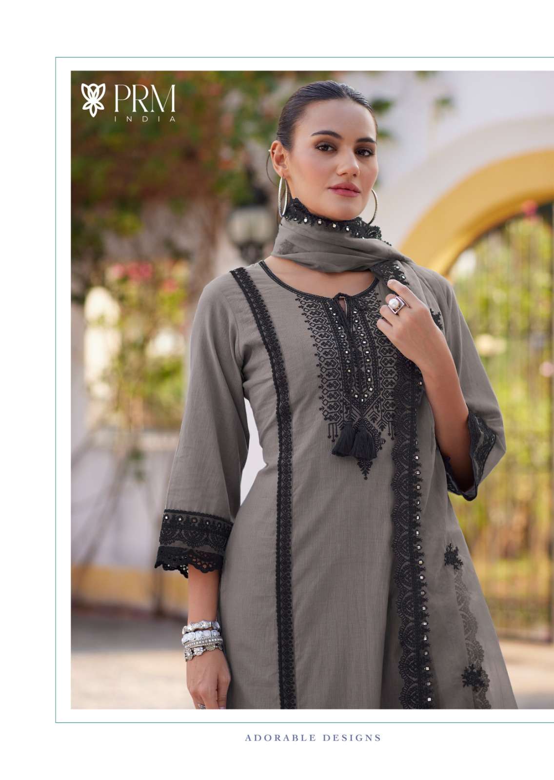 HELIA BY PRM INDIA IN PURE COTTON PETTERN WITH DESIGNER EMBROIDERED WORK WITH HANDWORK