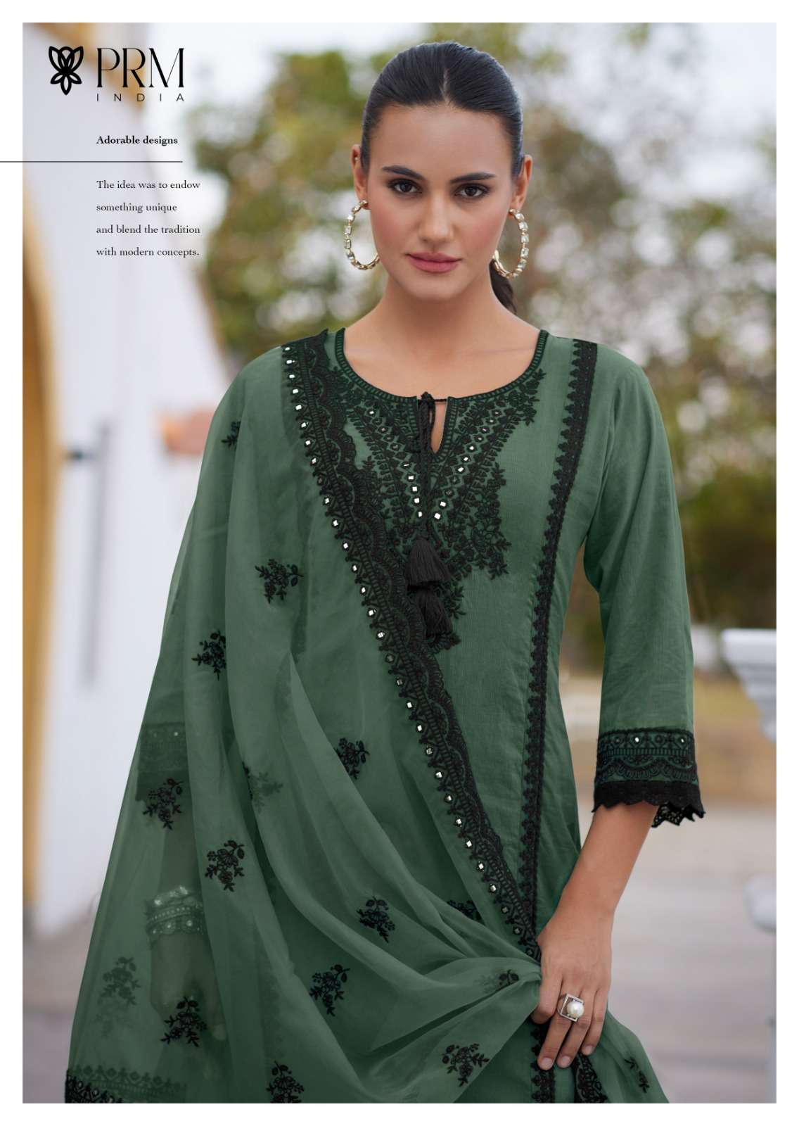 HELIA BY PRM INDIA IN PURE COTTON PETTERN WITH DESIGNER EMBROIDERED WORK WITH HANDWORK