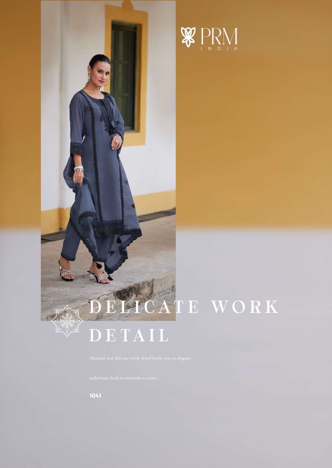 HELIA BY PRM INDIA IN PURE COTTON PETTERN WITH DESIGNER EMBROIDERED WORK WITH HANDWORK