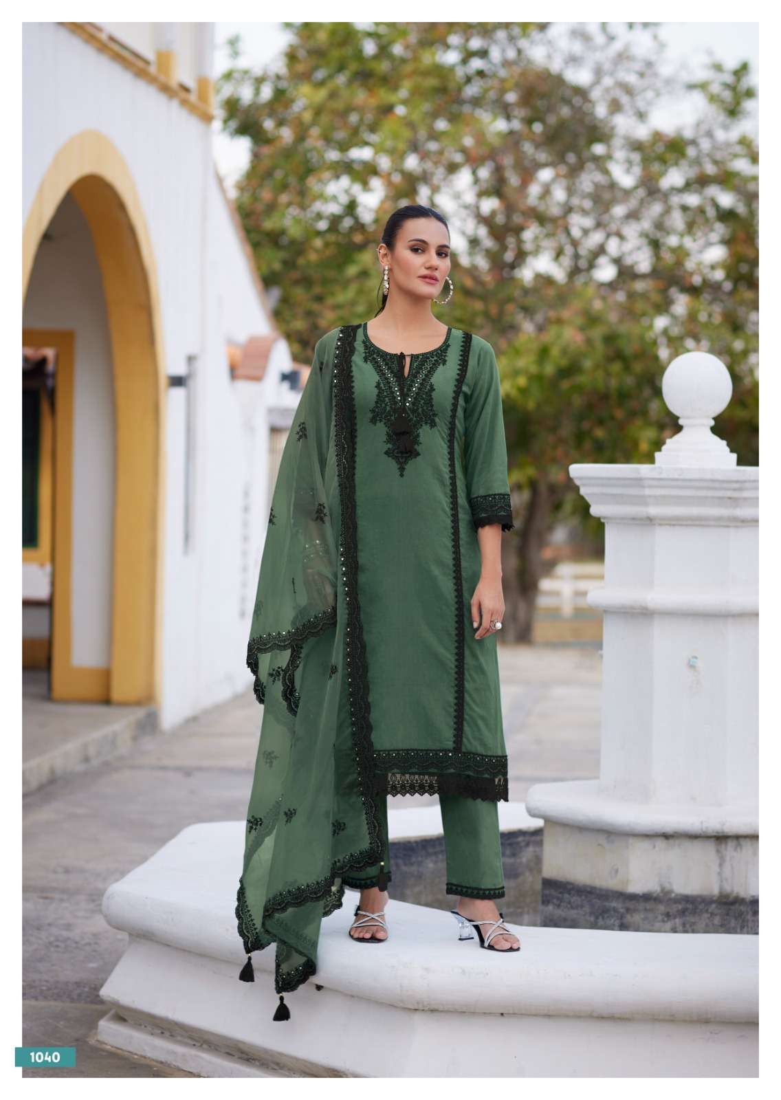 HELIA BY PRM INDIA IN PURE COTTON PETTERN WITH DESIGNER EMBROIDERED WORK WITH HANDWORK