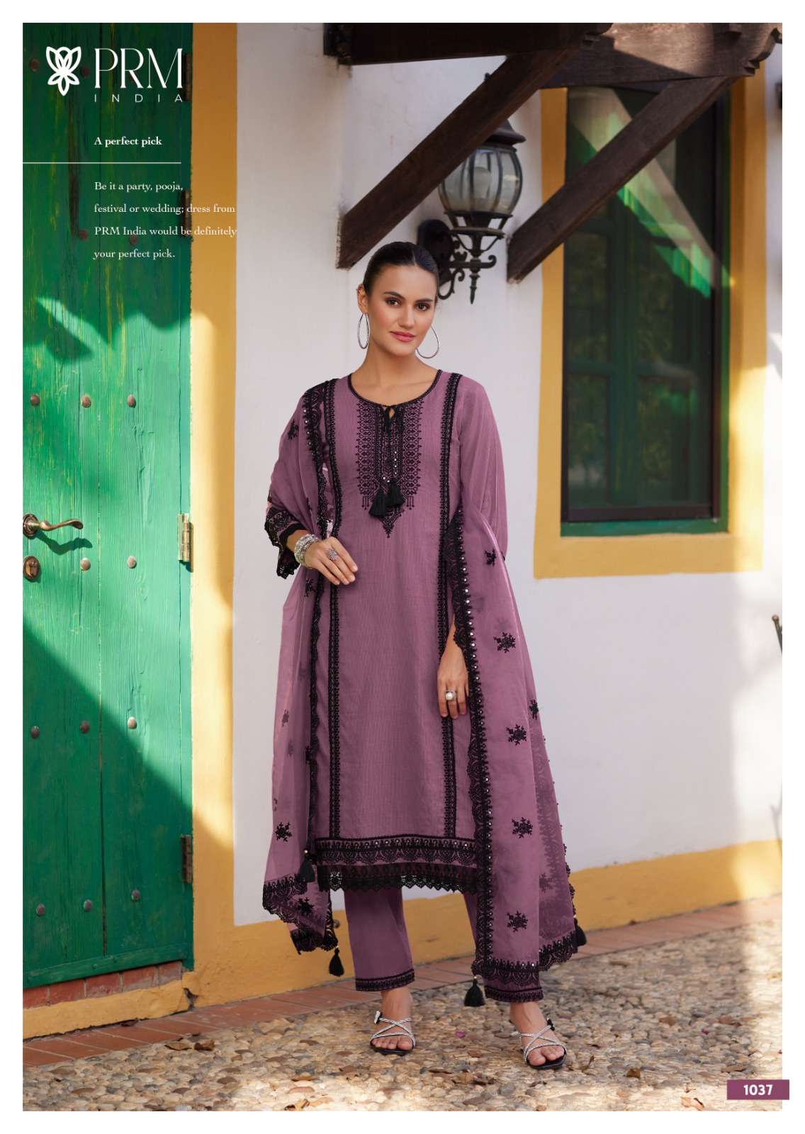 HELIA BY PRM INDIA IN PURE COTTON PETTERN WITH DESIGNER EMBROIDERED WORK WITH HANDWORK