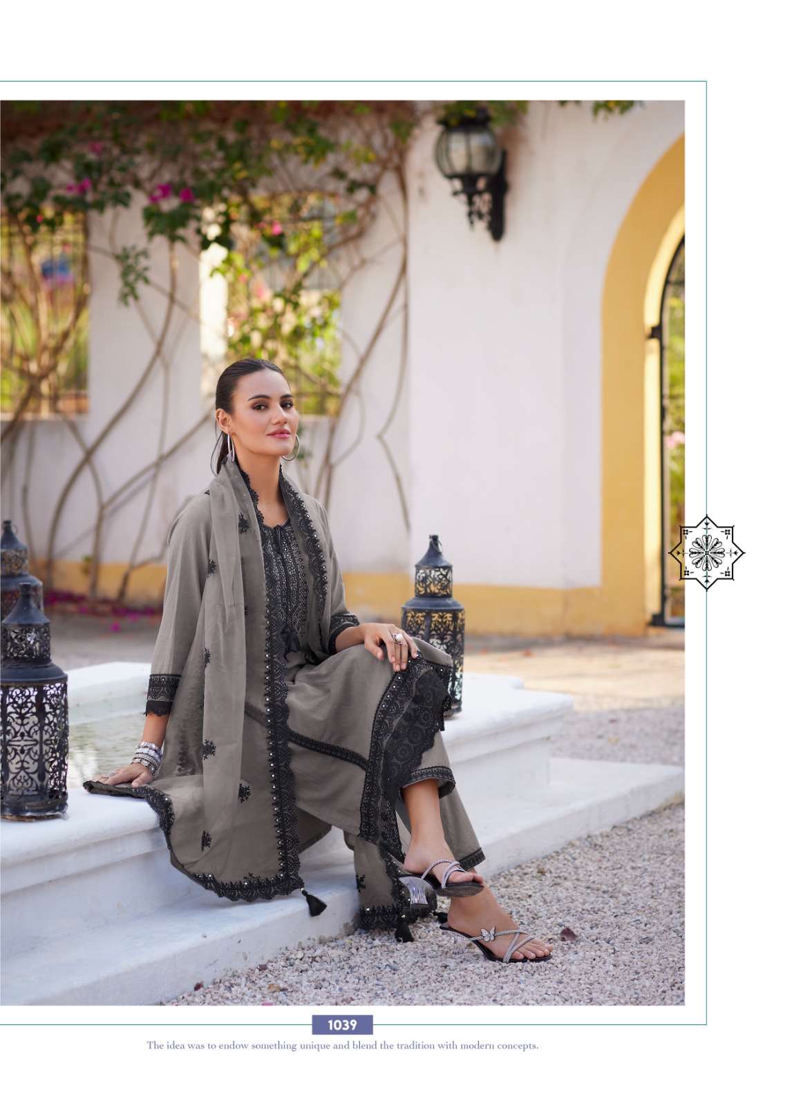 HELIA BY PRM INDIA IN PURE COTTON PETTERN WITH DESIGNER EMBROIDERED WORK WITH HANDWORK