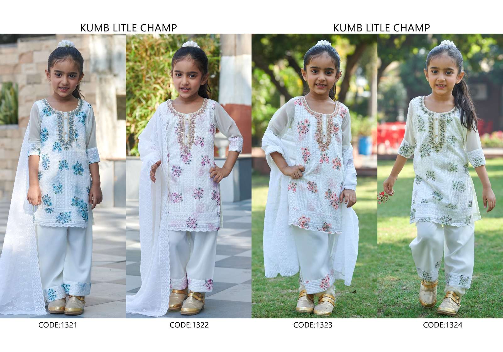 KUMB SOFTY TOP DIGITAL BABY BY SERIEMA IN HEAVY GEORGETTE SHIFFLI WORK WITH HAND WORK