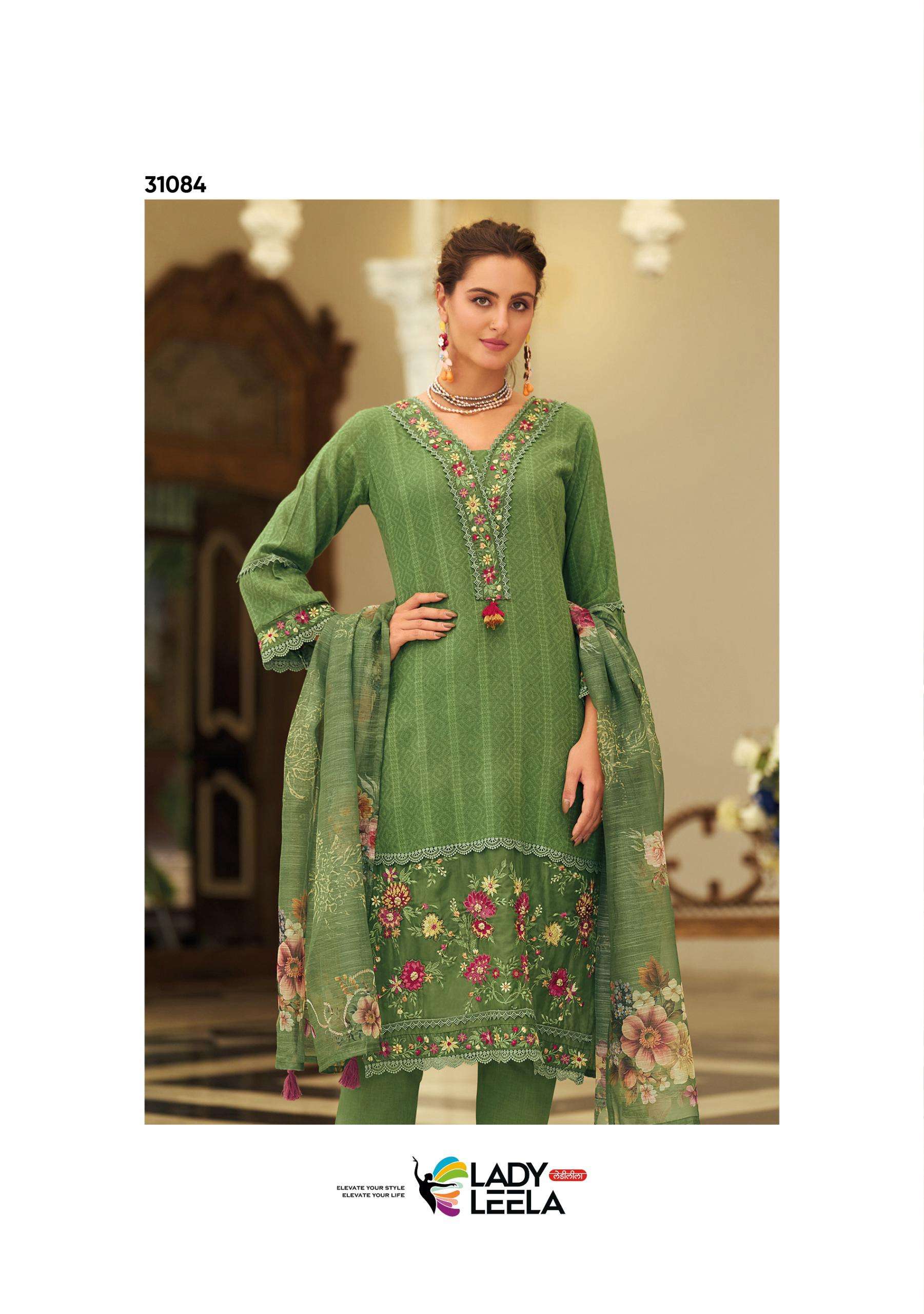SUMMER TRENDS VOL-2 BY LADY LEELA IN PURE COTTON PATTERN FABRIC WITH HANDWORK